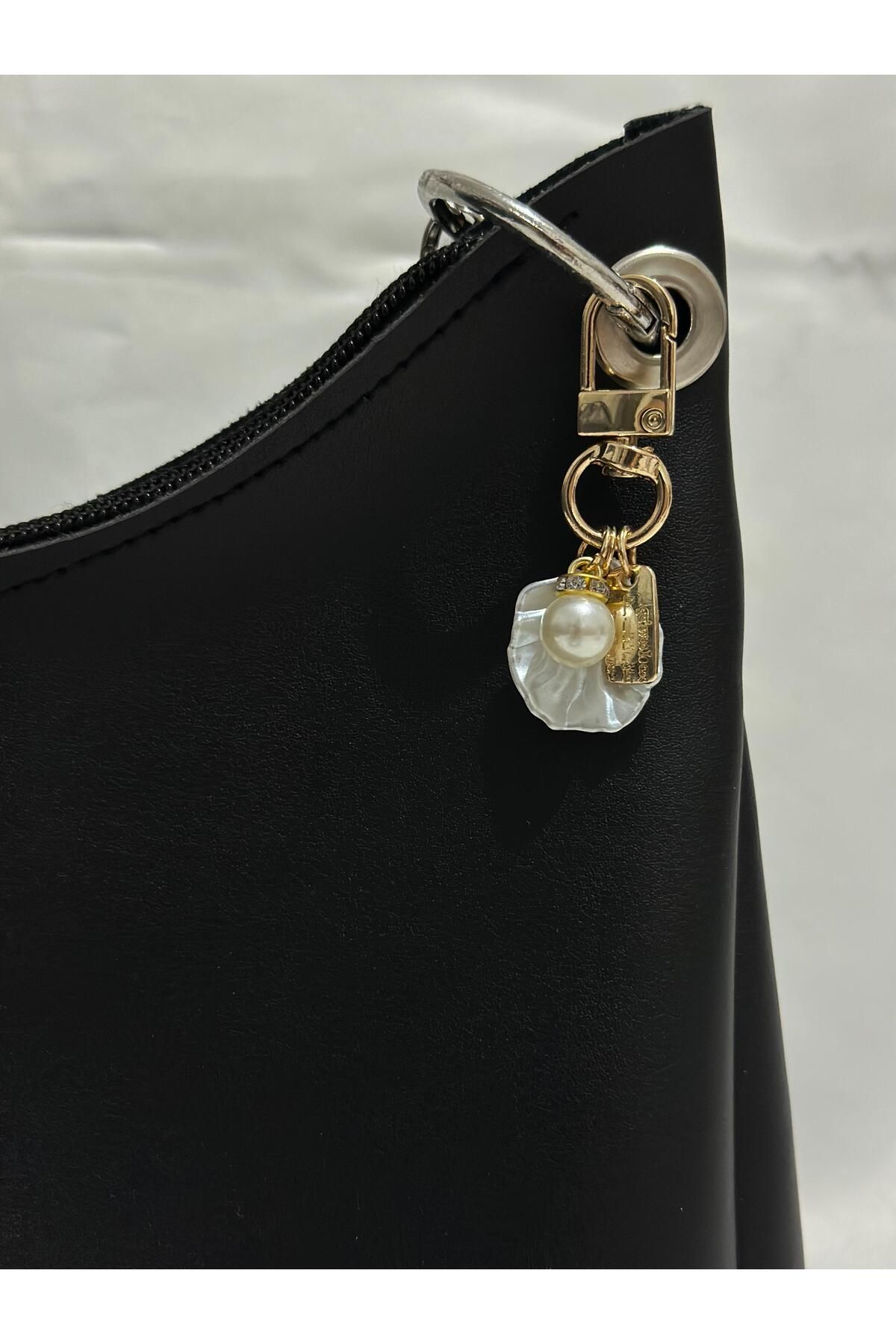 bagbag çanta charmı çanta aksesuarı gold inci