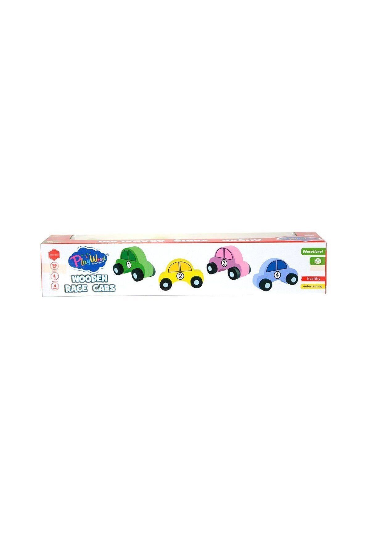 melfxxl eticaret 380-ONY Onyıl, Playwood Ahşap Yarış Arabası 4'lü