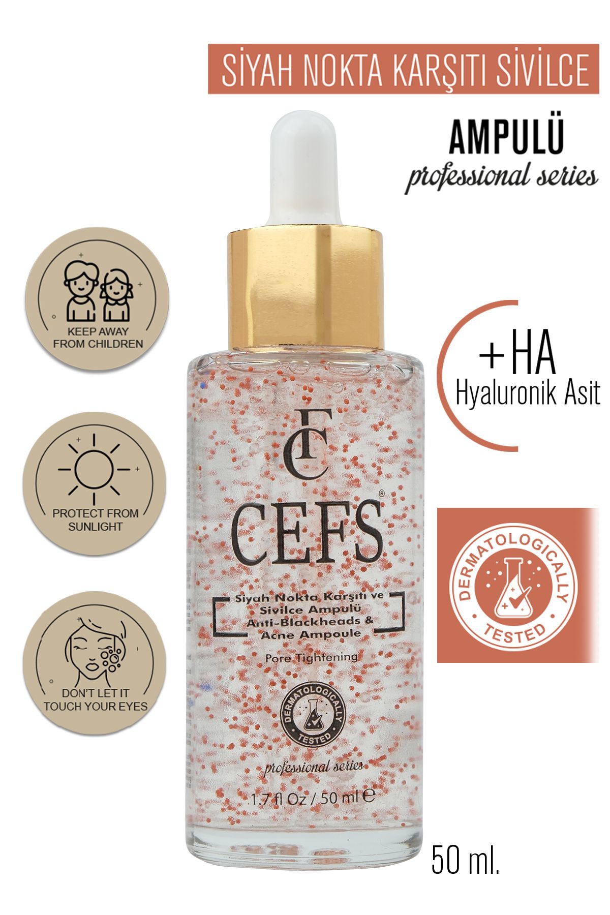 cefs Siyah Nokta Karşıtı Ampülü 50 ML, Siyah Nokta Temizleme, Giderme