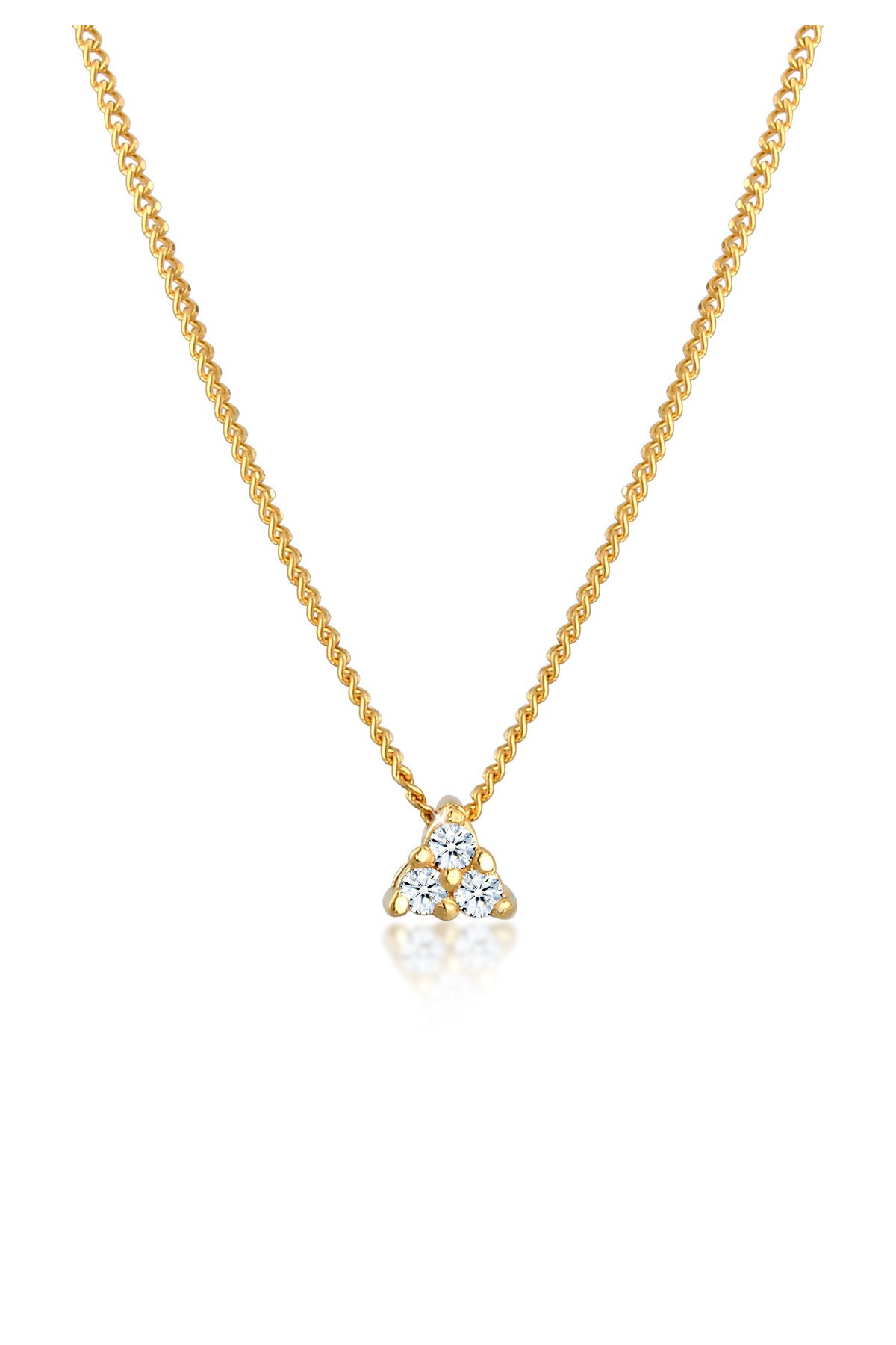 ELLI-Necklace Panzerkette Dreieck Diamant (0.045 ct)585 Gelbgold 1