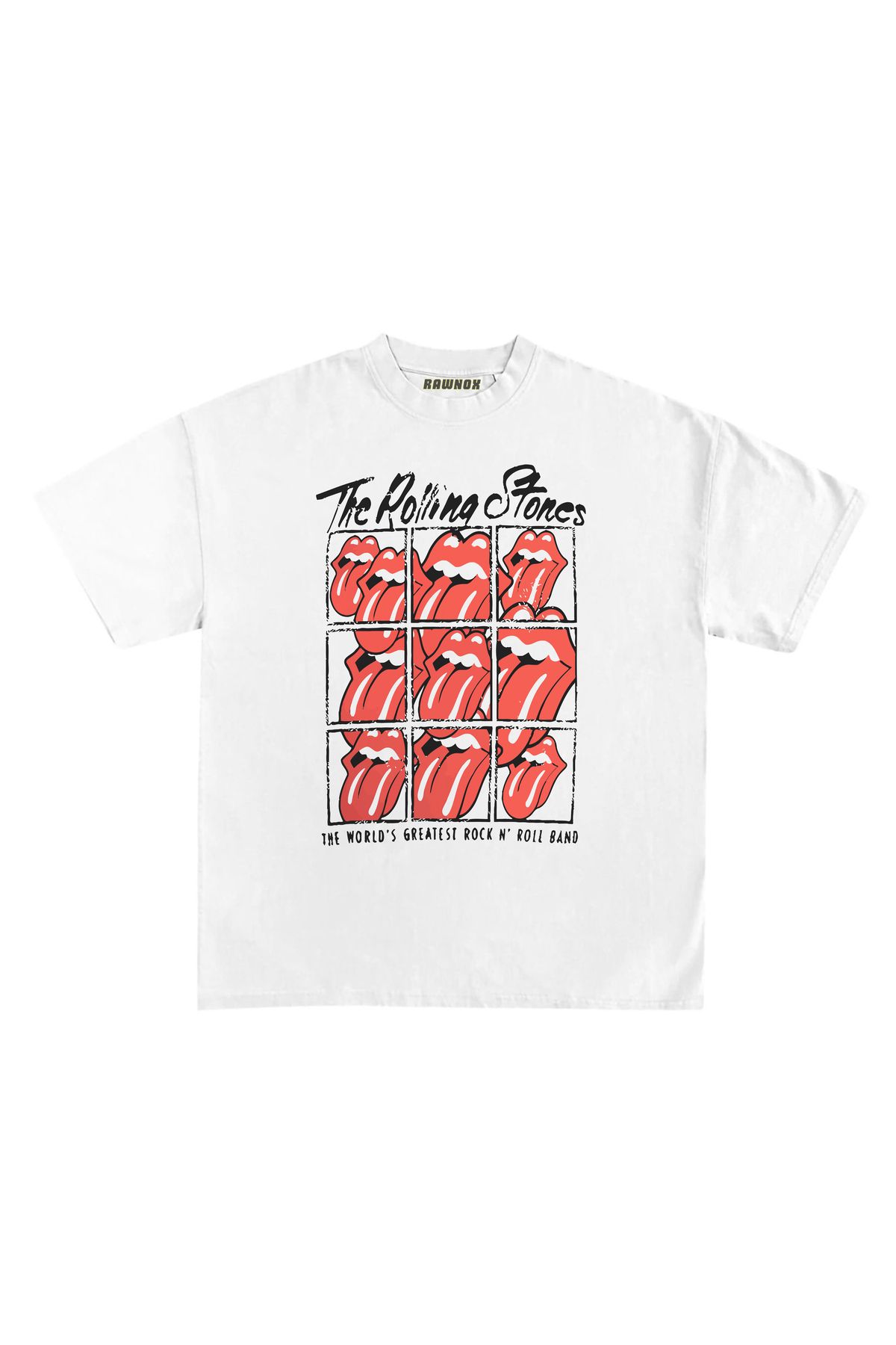 RawNox Unisex Bol Kalıp RawNox Özel Koleksiyon The Rolling Stones Tshirt