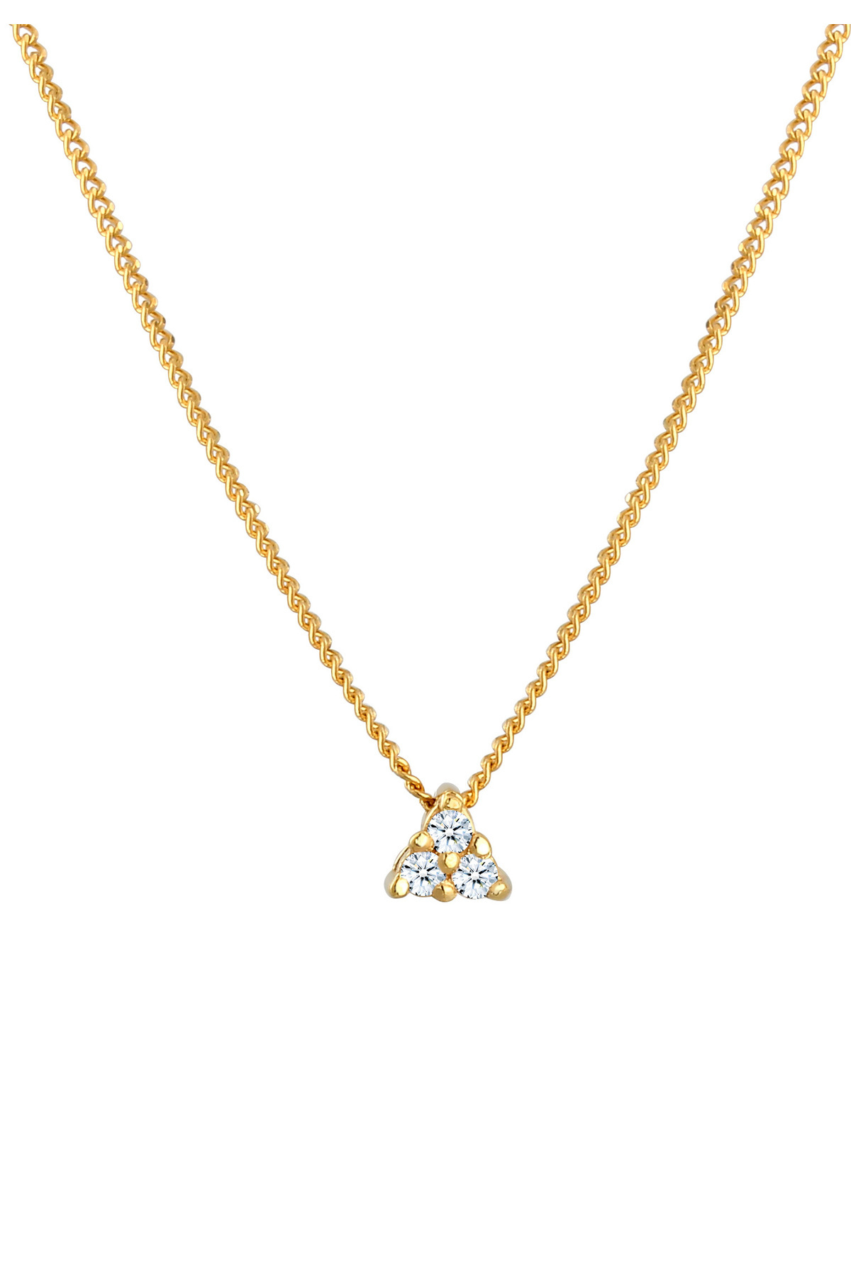 ELLI-Necklace Panzerkette Dreieck Diamant (0.045 ct)585 Gelbgold 2