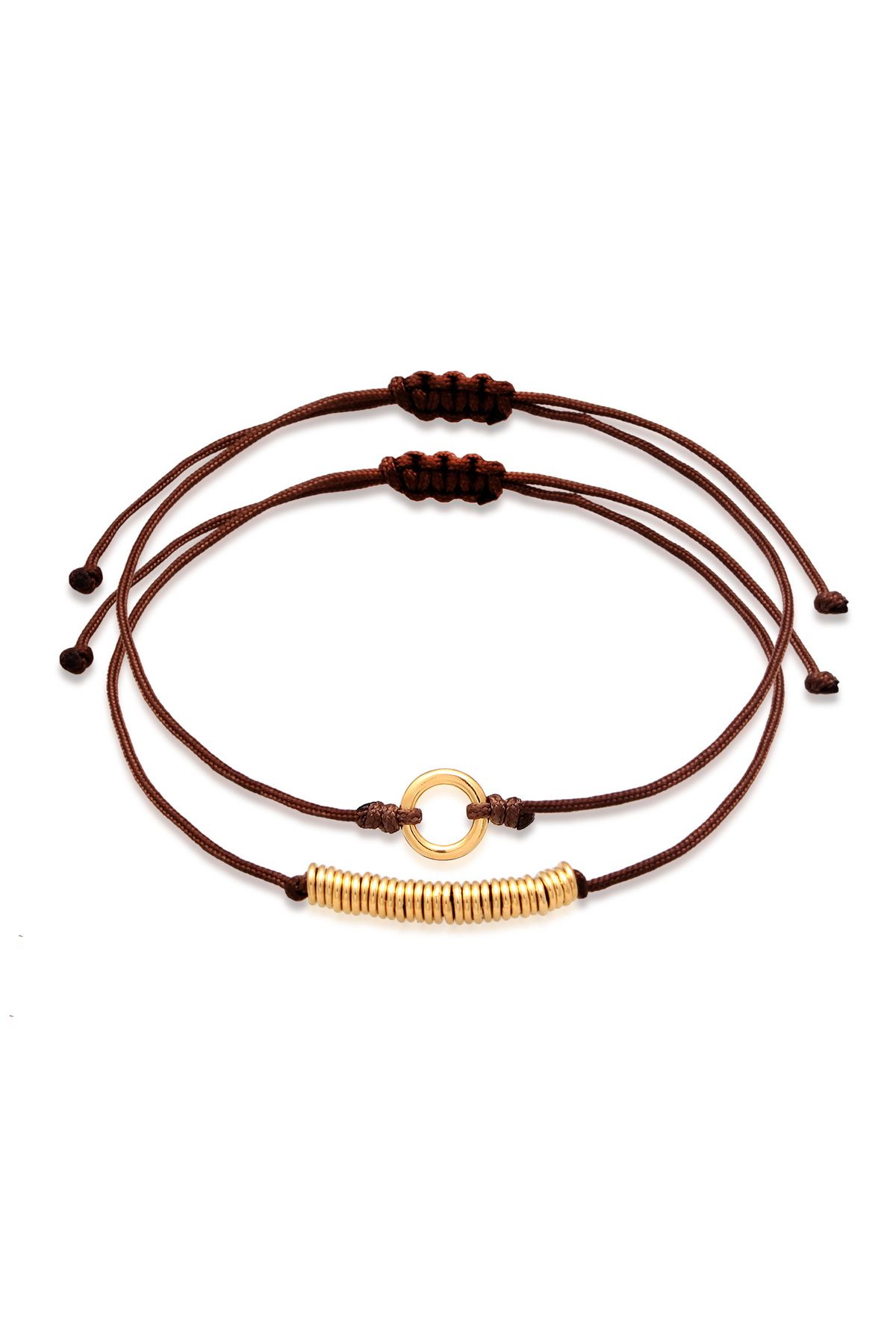 ELLI-Armband Damen 2er Set Circle Nylon Basic in 925 Sterling Silber 1