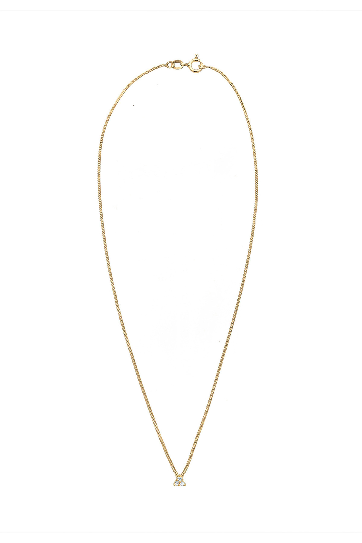 ELLI-Necklace Panzerkette Dreieck Diamant (0.045 ct)585 Gelbgold 3