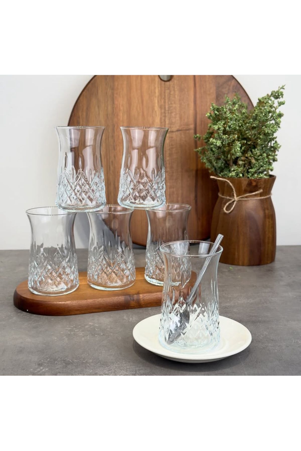 Diamondss DecorAltılı Çay Bardağı