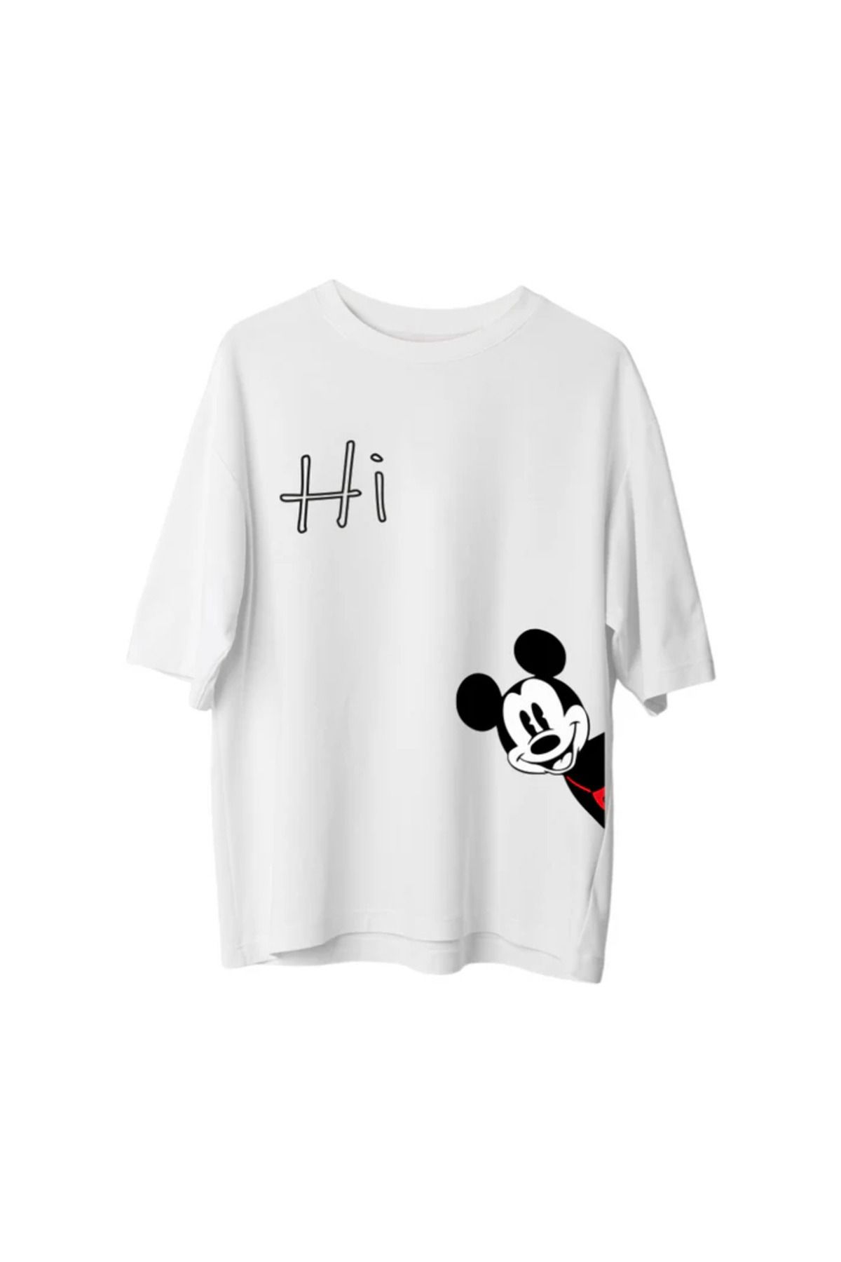 SVART WEAR Hi Mickey Baskılı T-Shirt Oversize Unisex Tişört