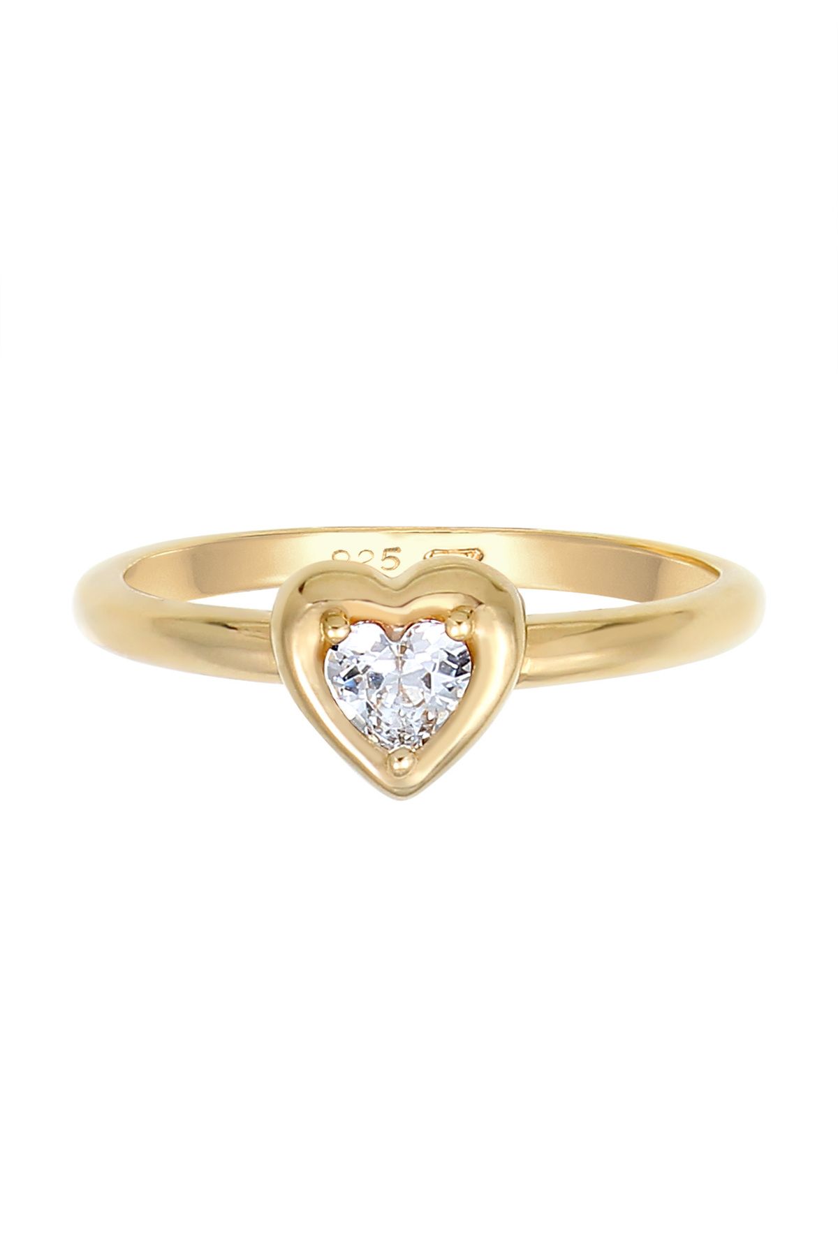ELLI-Ring Herz Liebe Verlobung Zirkonia Kristall 925 Silber 2