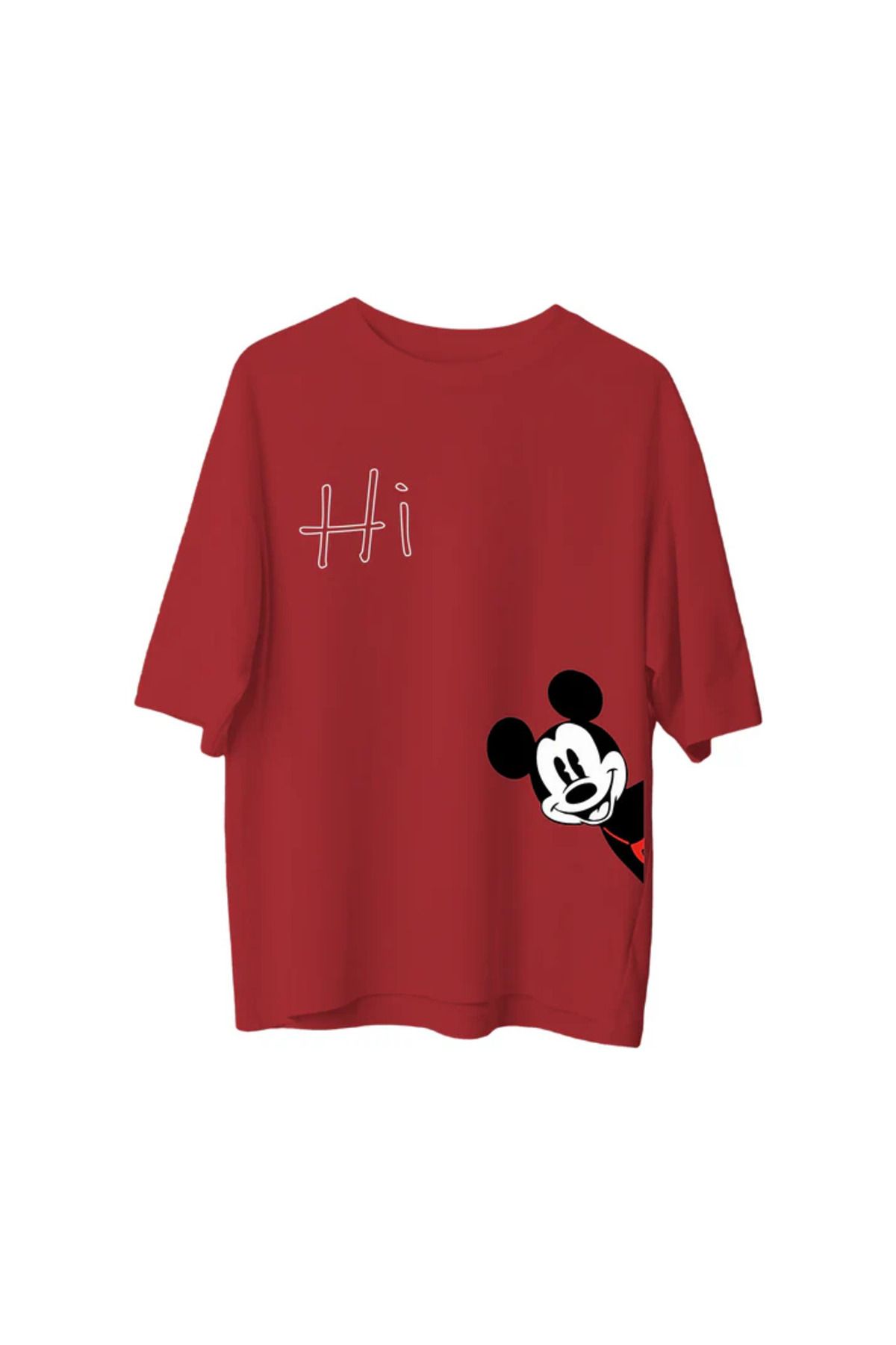 SVART WEAR Hi Mickey Baskılı T-Shirt Oversize Unisex Tişört