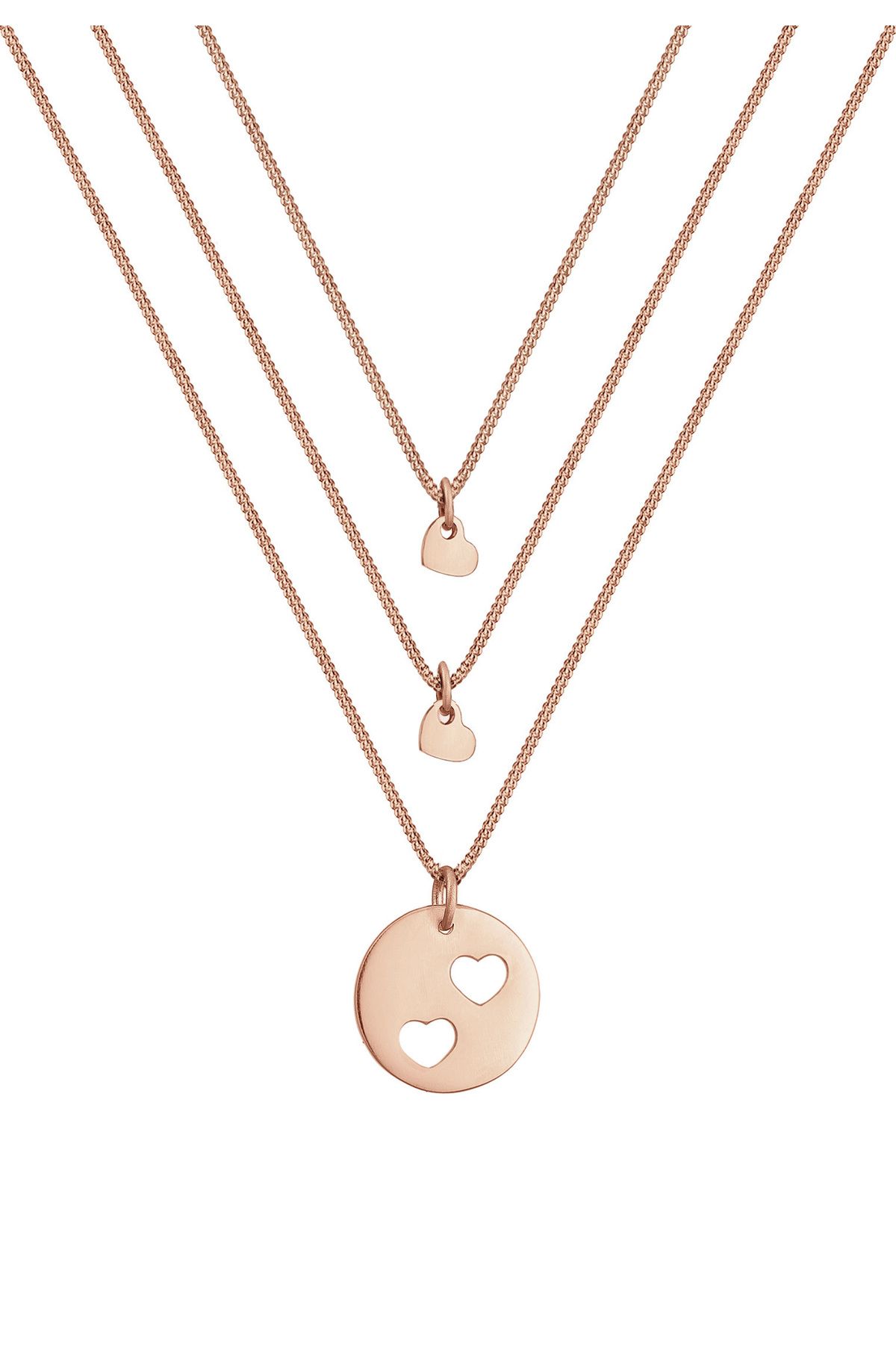 ELLI-Schmuckset Damen Herz Anhänger Basic aus 925 Sterling Silber 2