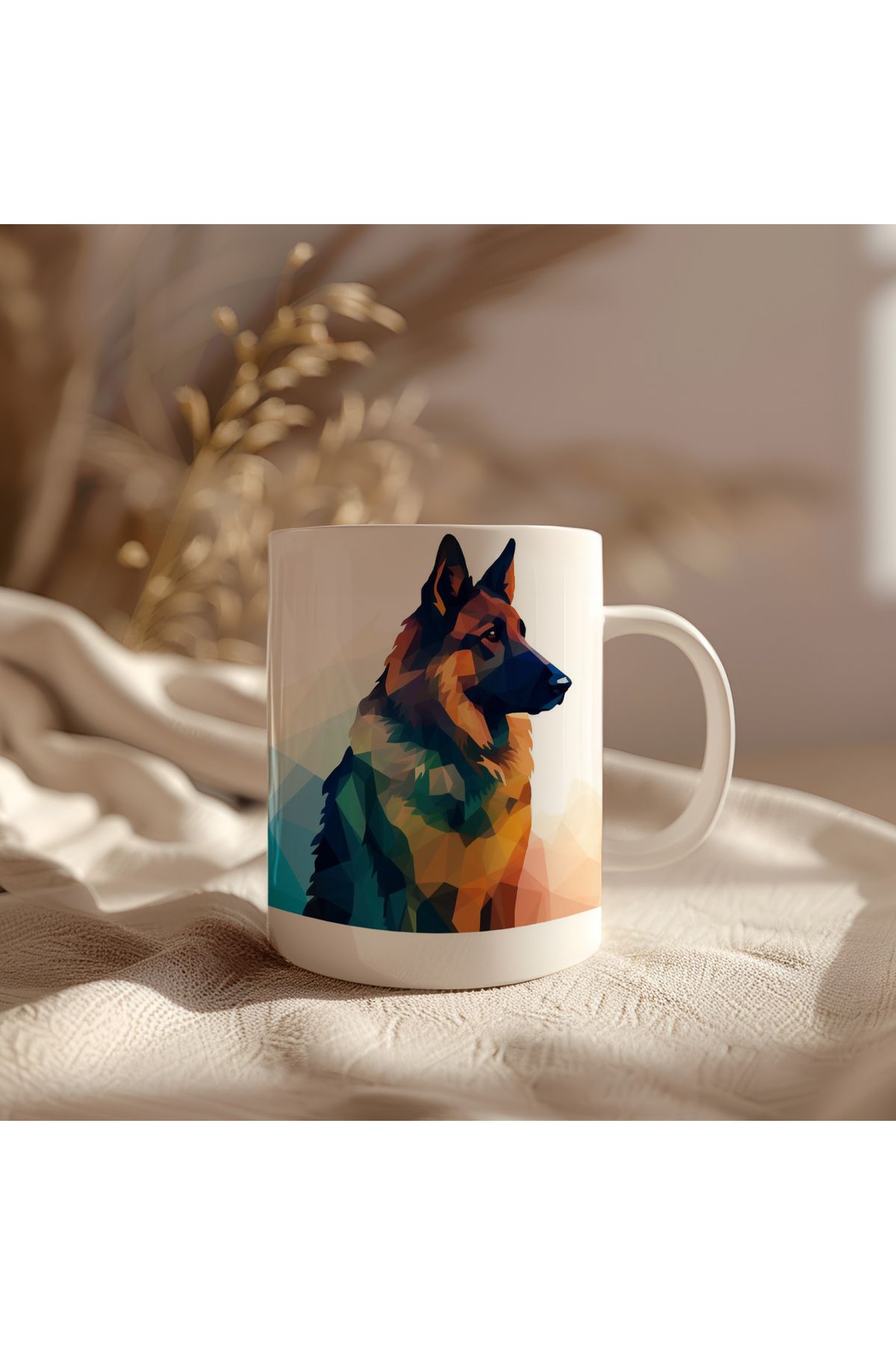 waspandhornet Alman Çoban Köpeği Desenli Kupa Bardak