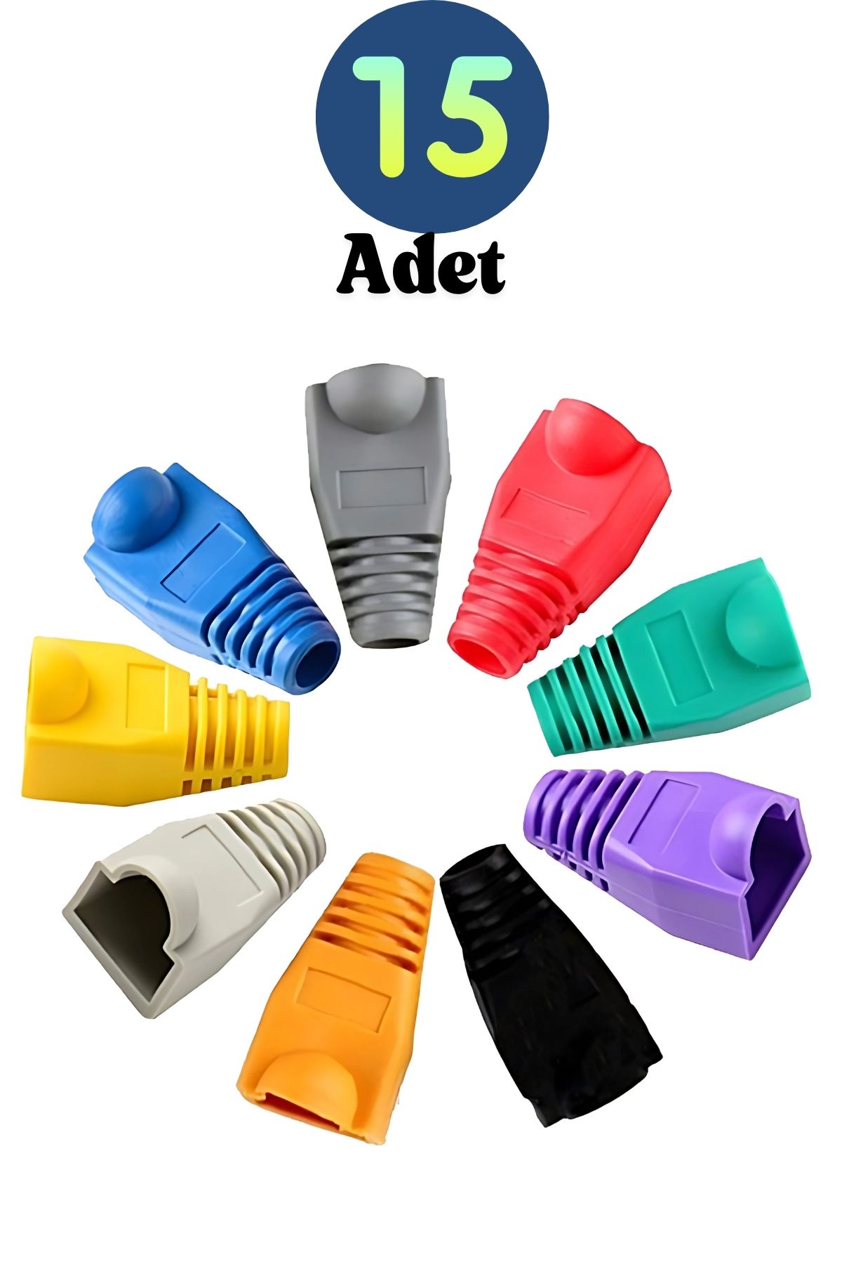 MN6 M107kb Rj45 Kılıf/15 Adet-cat6 Cat6e Cat5 Cat5e Uyumlu/rj45 Siyah Kılıf Boot-rj45 Cat5 Cat6 Kılıf