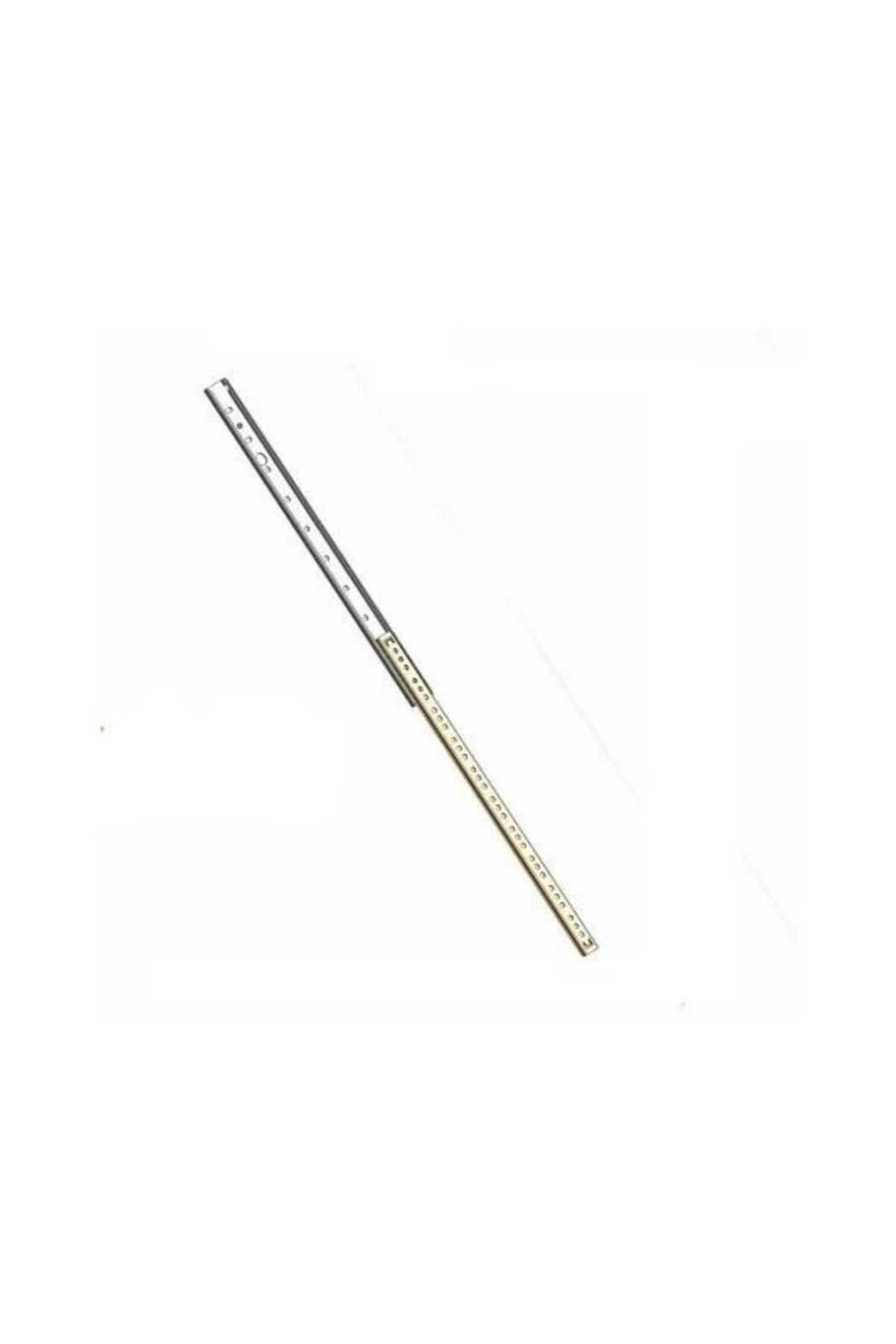 YENİLER En 27 mm Bilyalı Çekmece Rayı Tek Açılım Mandallı 40 cm (1 Takım)