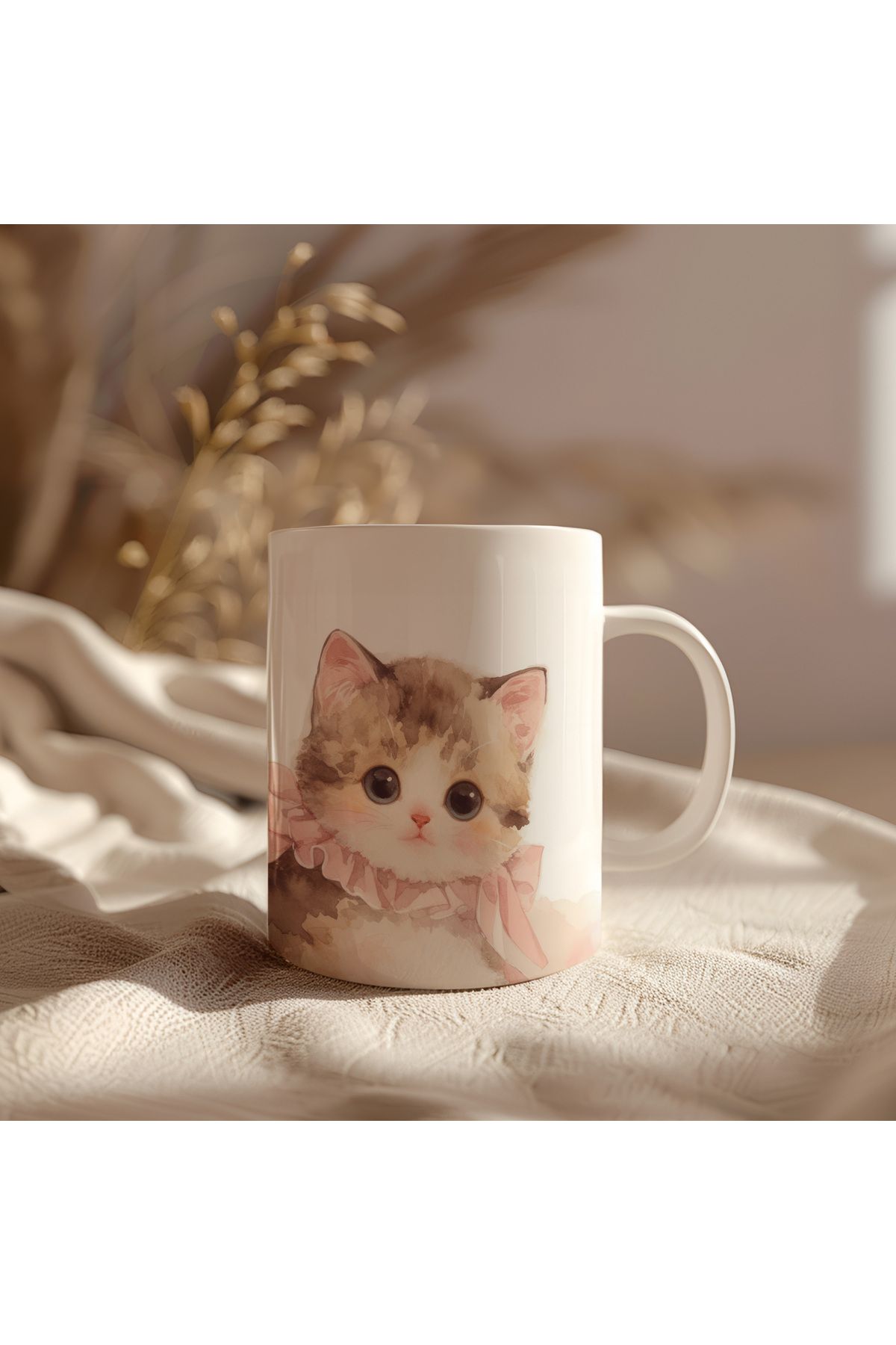 waspandhornet Sevimli Kedi Temalı Kupa