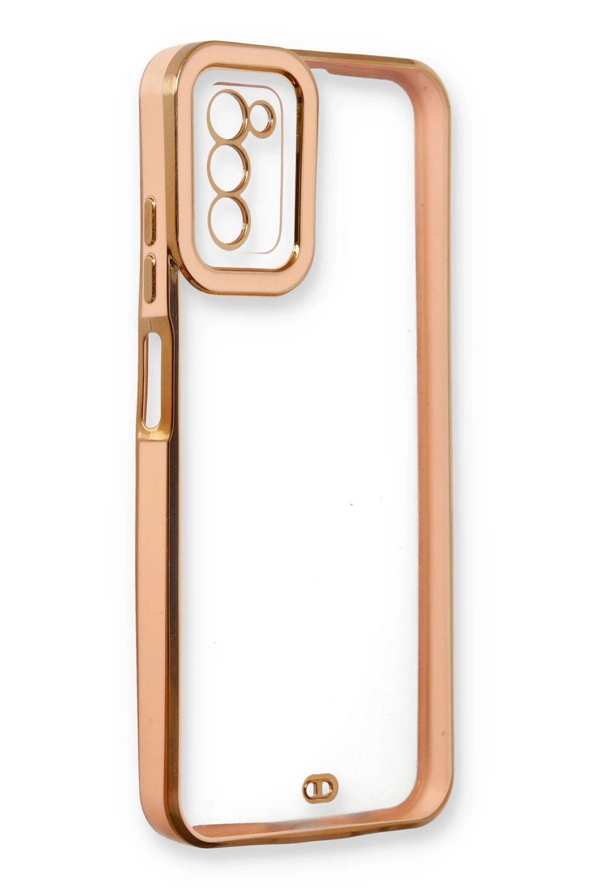 NewFace Samsung Galaxy A03S Kılıf Liva Lens Silikon - Rose YKTSN