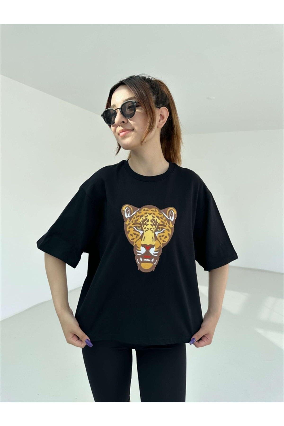 Lady Pixie Kaplan Nakışlı Premium Tshirt