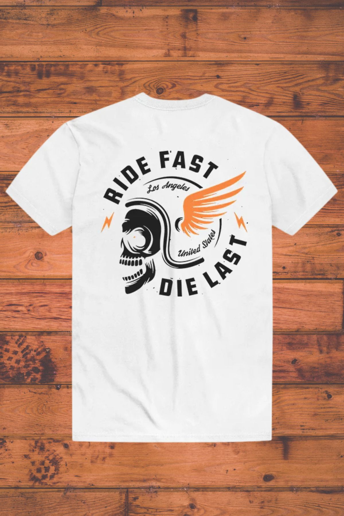 DESCARTES Ride Fast Die Last Baskılı Oversize T-shirt