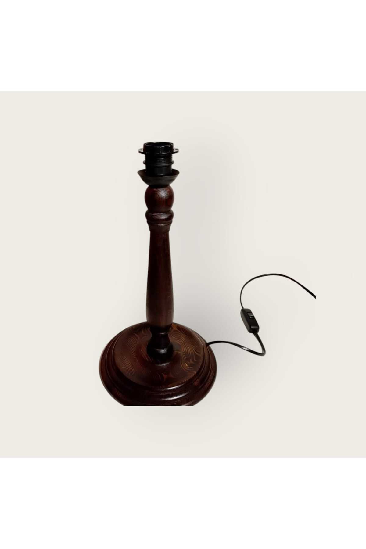 PERİ COLLECTİON Wintage Wood Ahşap Abajur Ayak