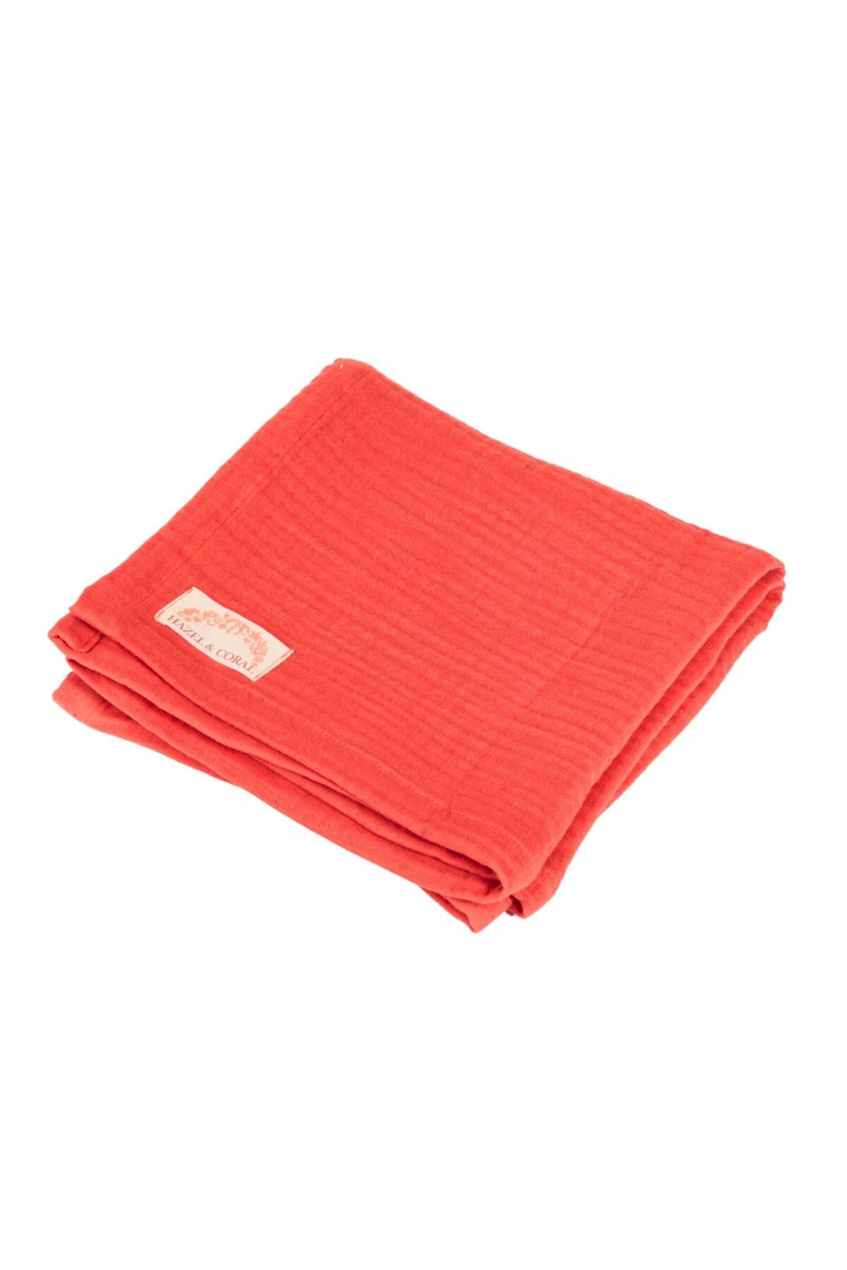 Hazel Coral 4 Katlı Müslin Bebek Örtüsü & Battaniyesi Kremit Rengi
