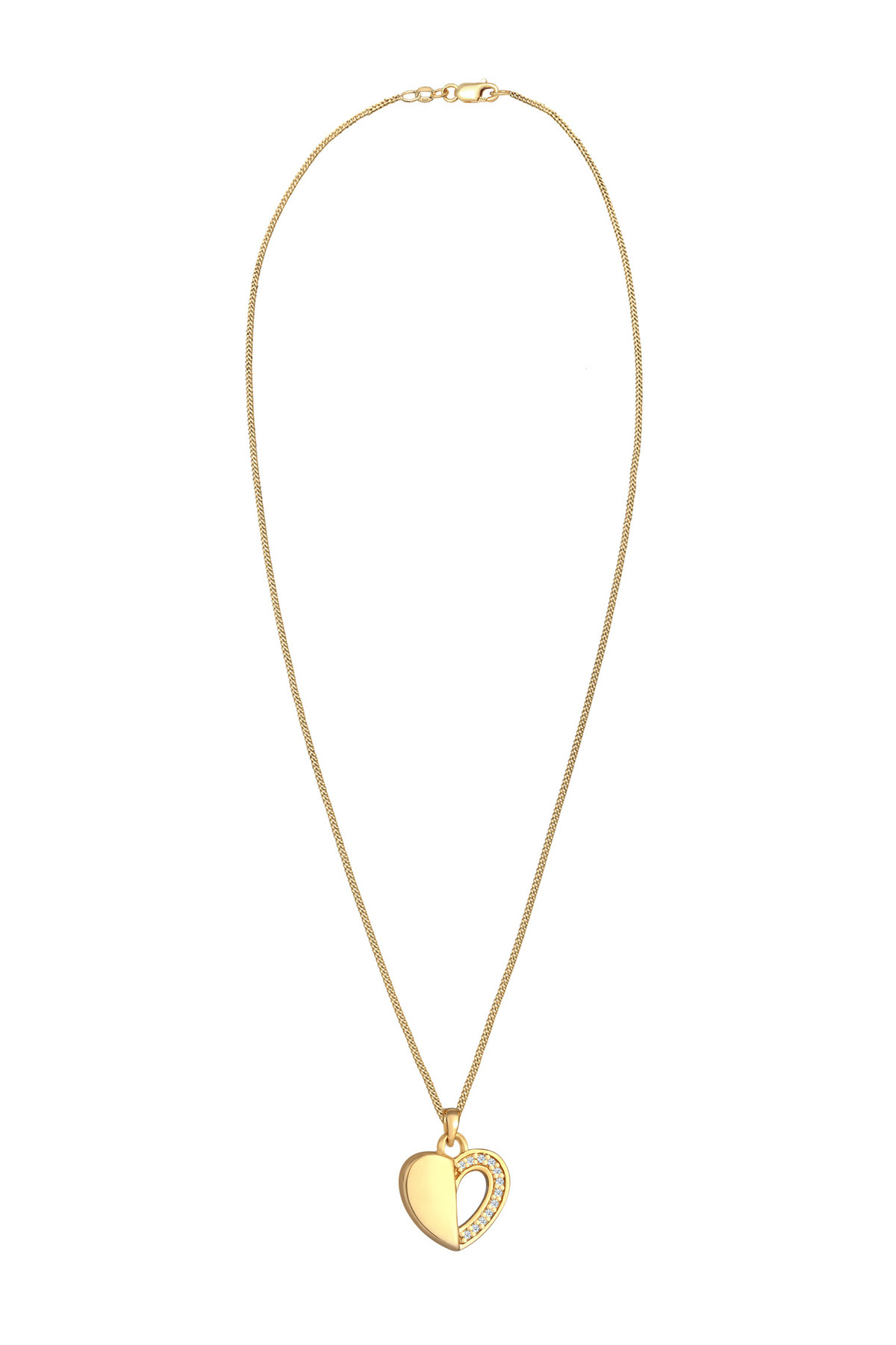 ELLI-Halskette Damen Herz-Anhänger Infinity Love mit Diamant (0,06 ct.) in 925 Sterling Silber 3