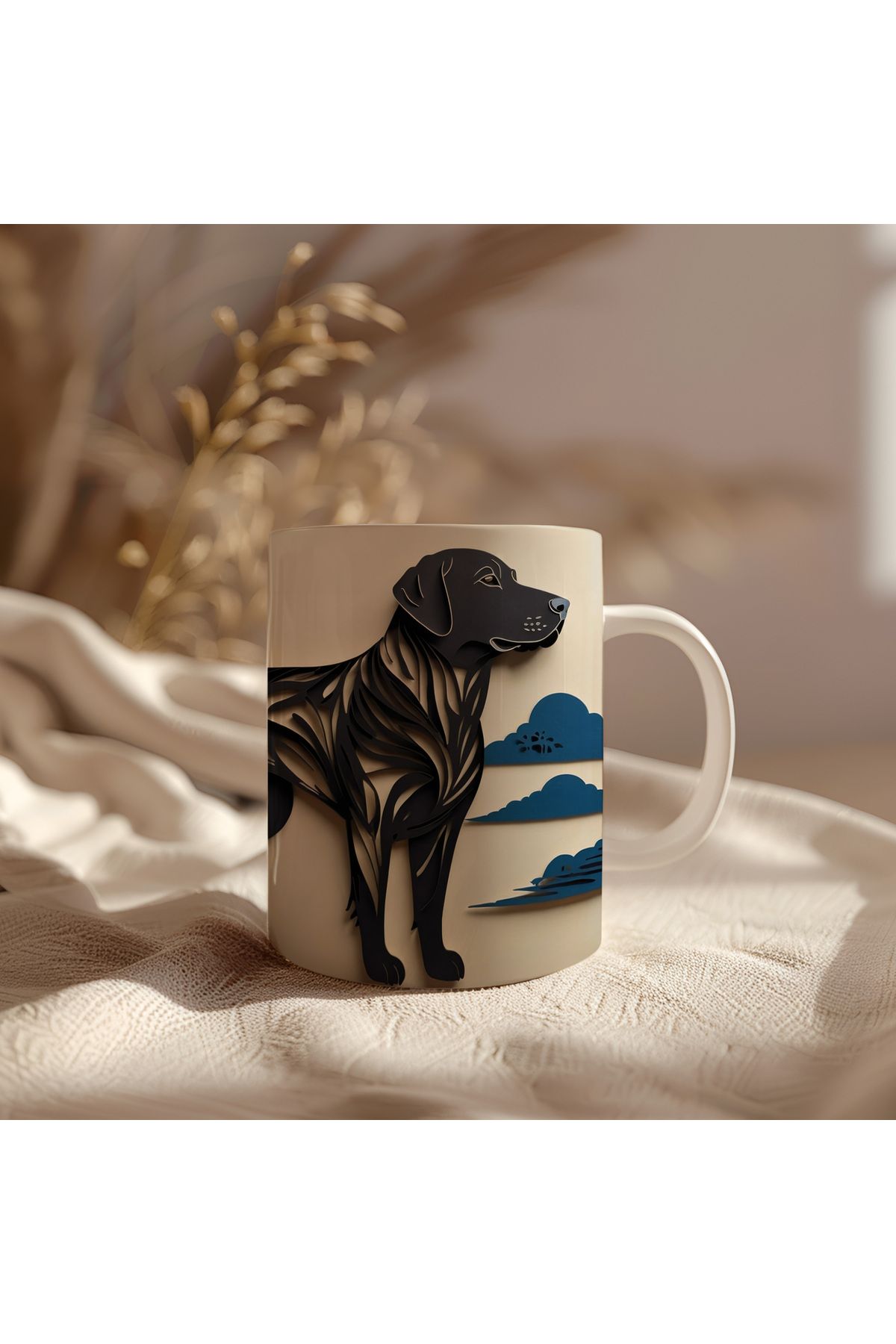 waspandhornet Labrador köpek temalı seramik kupa
