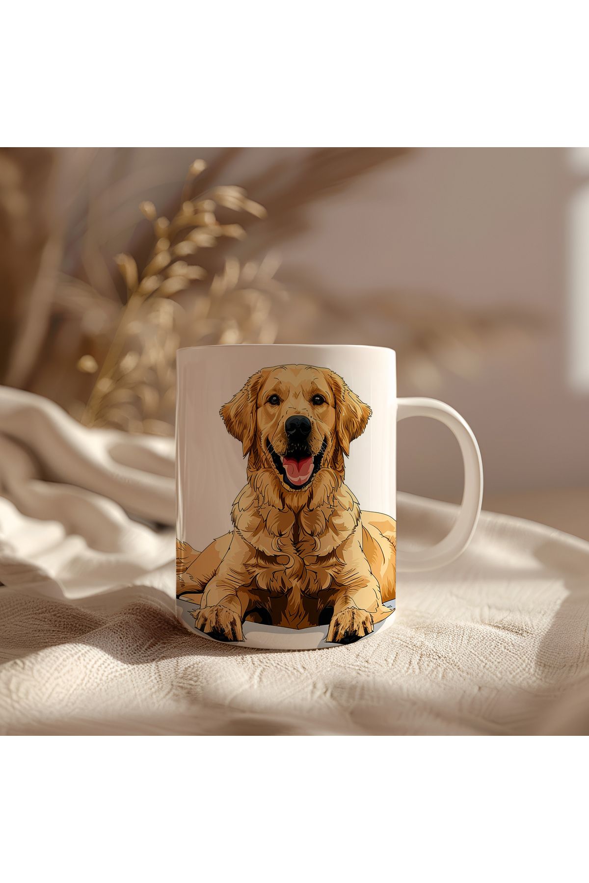 waspandhornet Golden Retriever Temalı Kupa Bardak