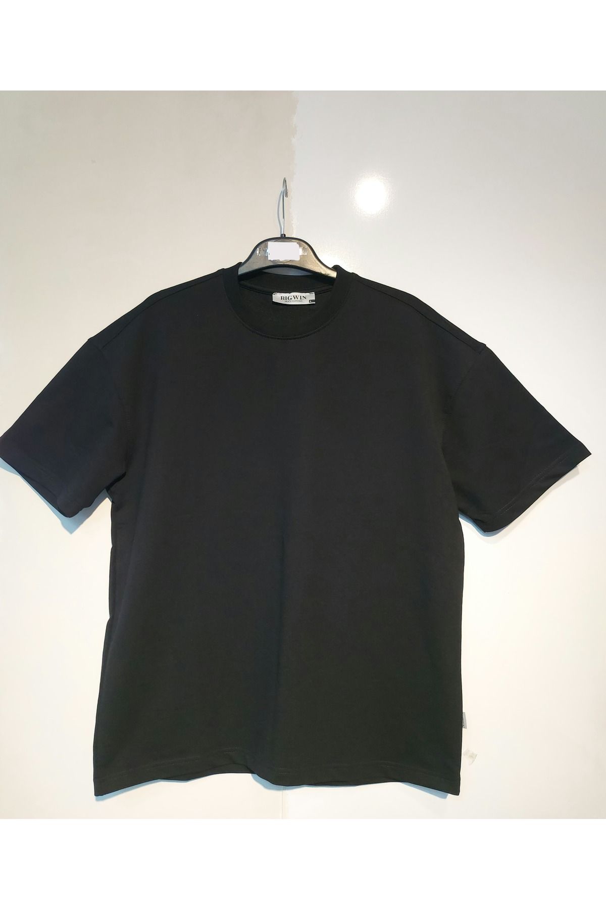 FARKETMEZ Düz Siyah Oversize %100 Pamuk T-sihrt
