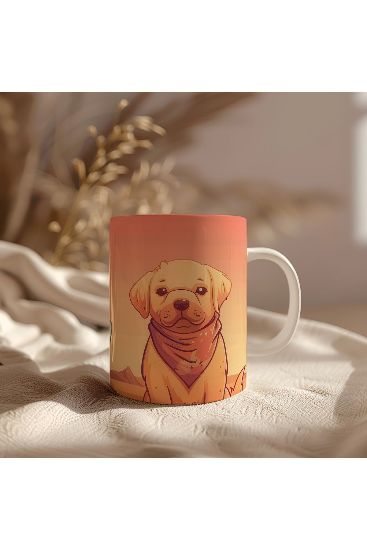waspandhornet Sevimli Bandanalı Köpek Temalı Kupa