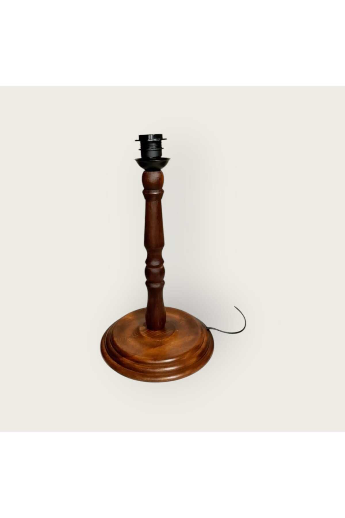 PERİ COLLECTİON Wintage Wood Ahşap Abajur Ayak