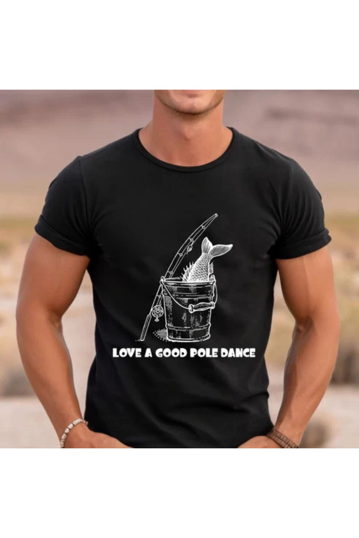 DESCARTES Love A Good Pole Dance Baskılı T-shirt