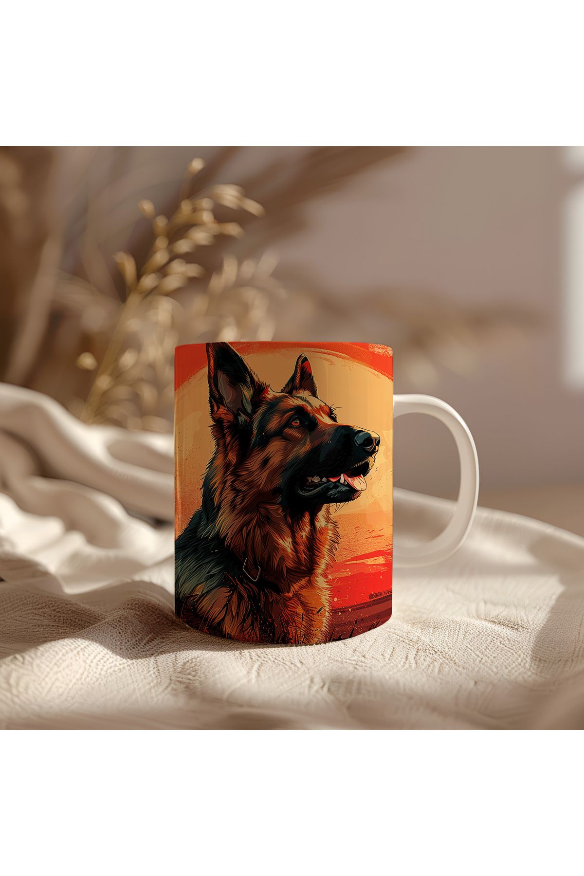 waspandhornet Alman Çoban Köpeği Tasarımlı Kupa Bardak