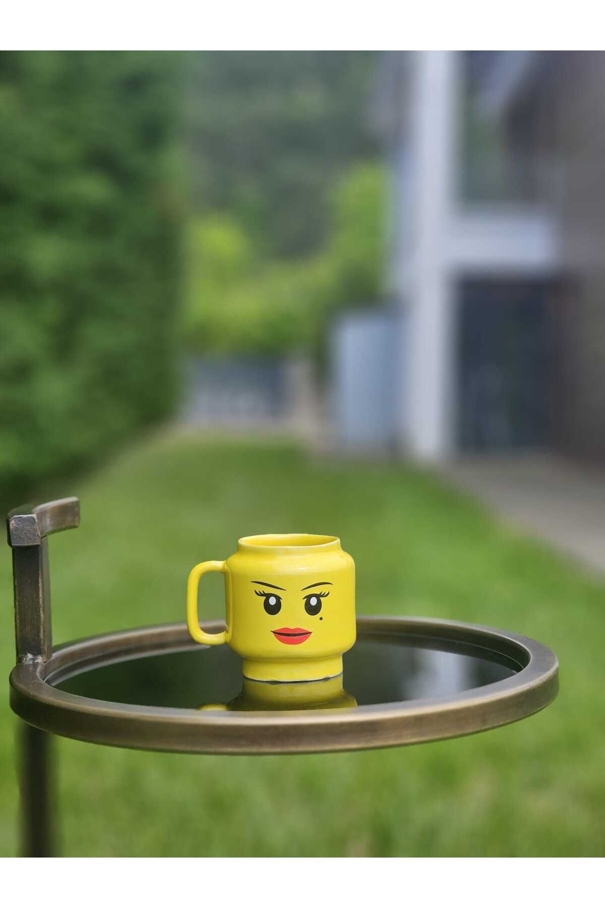 MeGgDecor 1 Adet Emoji Yüzlü Seramik Kupa (200 ml)