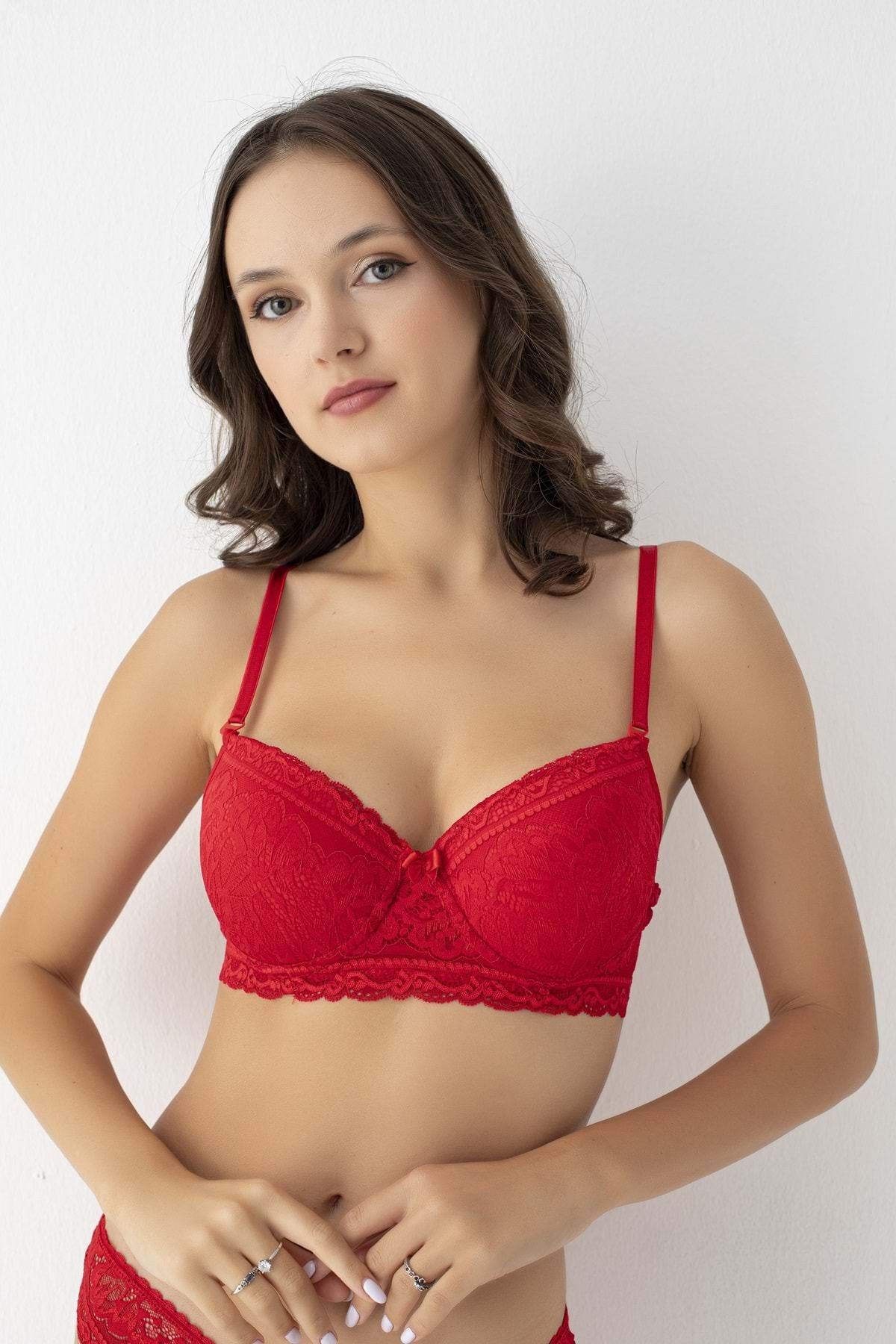 MORRO 2101 FULL DANTEL PUSH-UP SÜTYEN BORDO