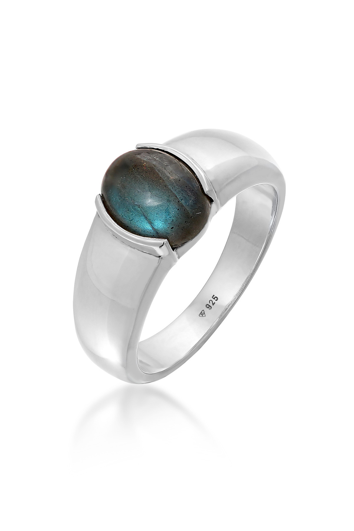 KUZZOI-Ring Herren Elegant mit Labradorit Edelstein in 925 Sterling Silber 1