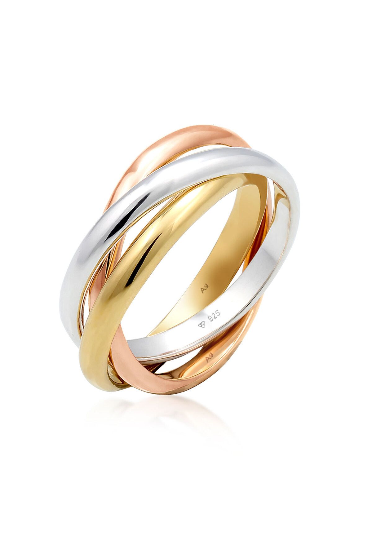 ELLI-Ring Damen Trio Wrap Basic in 925 Sterling Silber 1