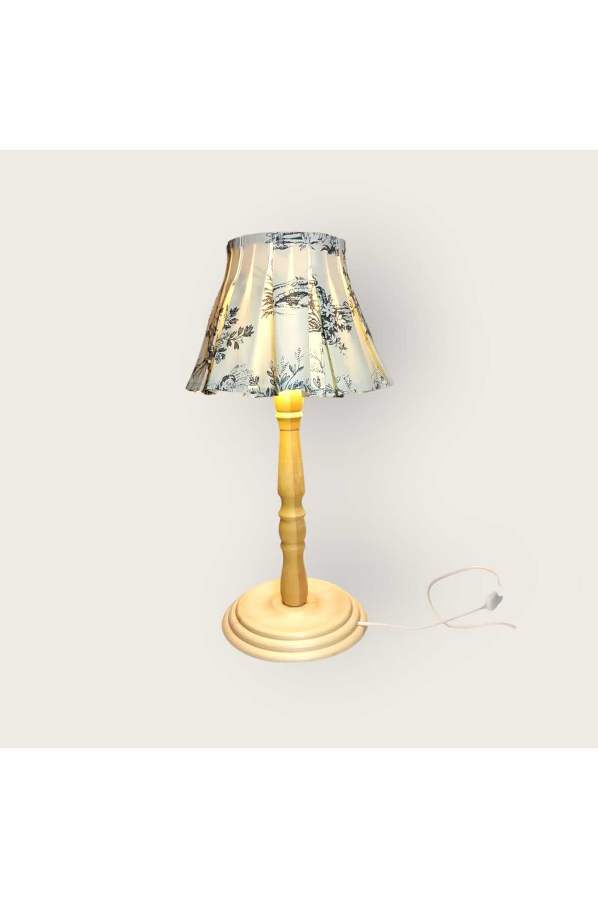 PERİ COLLECTİON Wintage Wood Ahşap Abajur-Naturel