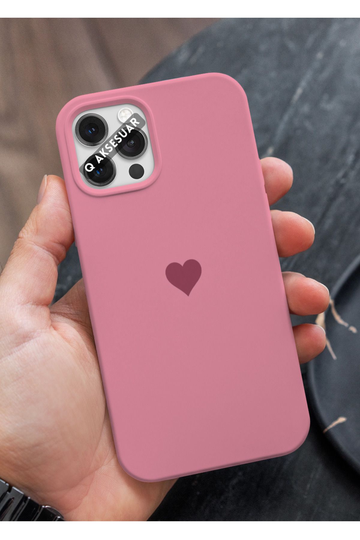 Q Aksesuar İphone 6 Uyumlu Mini Kalp Serisi Basic Premium Telefon Kılıfı