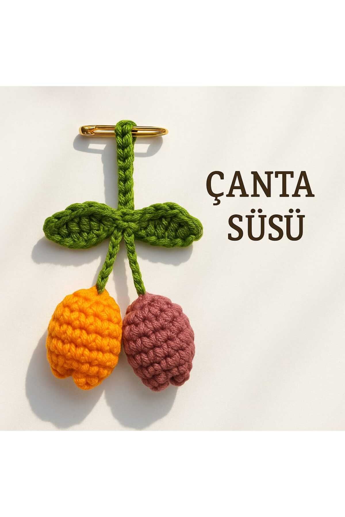 shop Renkli Lale Amigurumi El Örgüsü Anahtarlık Çanta Aksesuarı