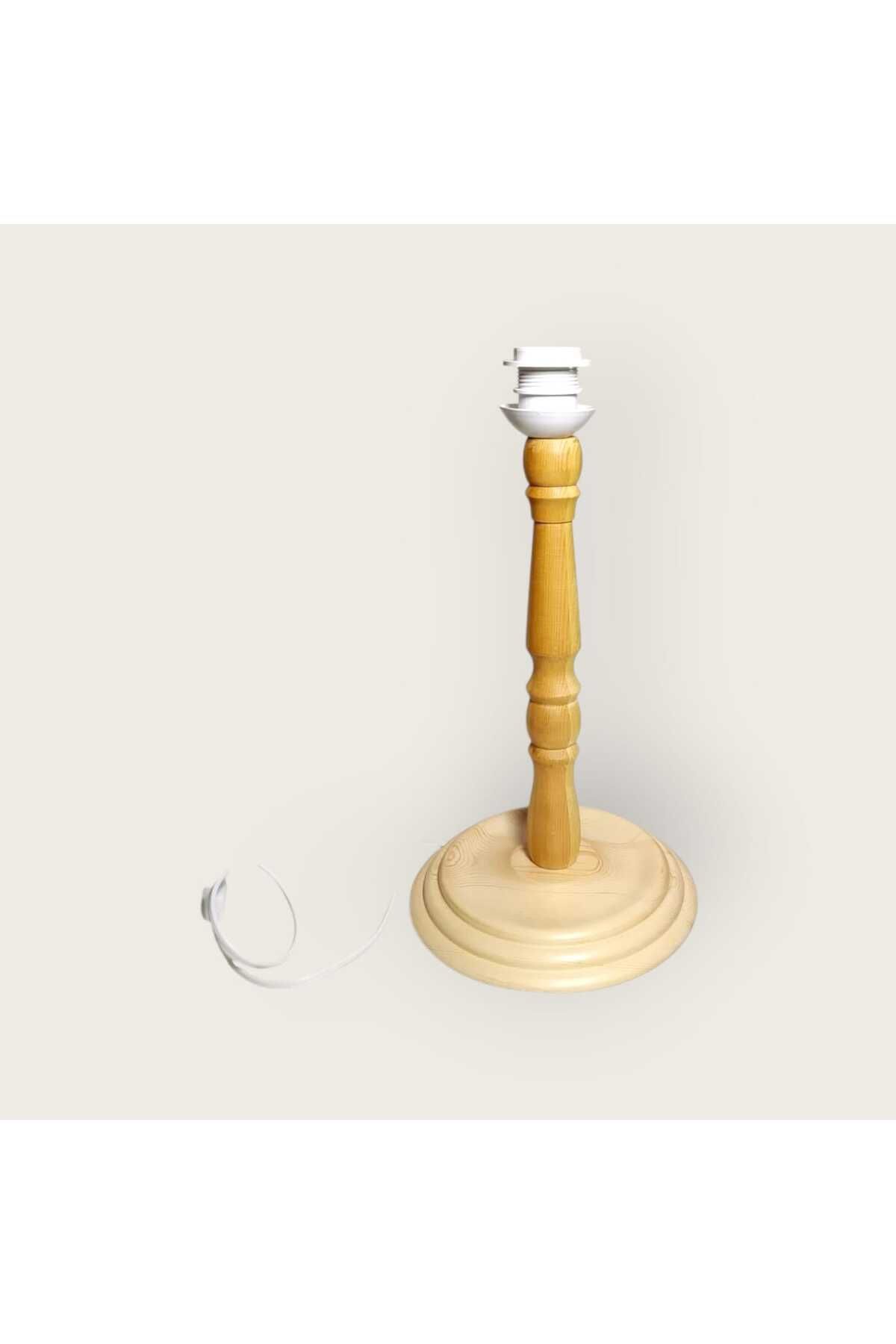 PERİ COLLECTİON Wintage Wood Ahşap Abajur-Naturel