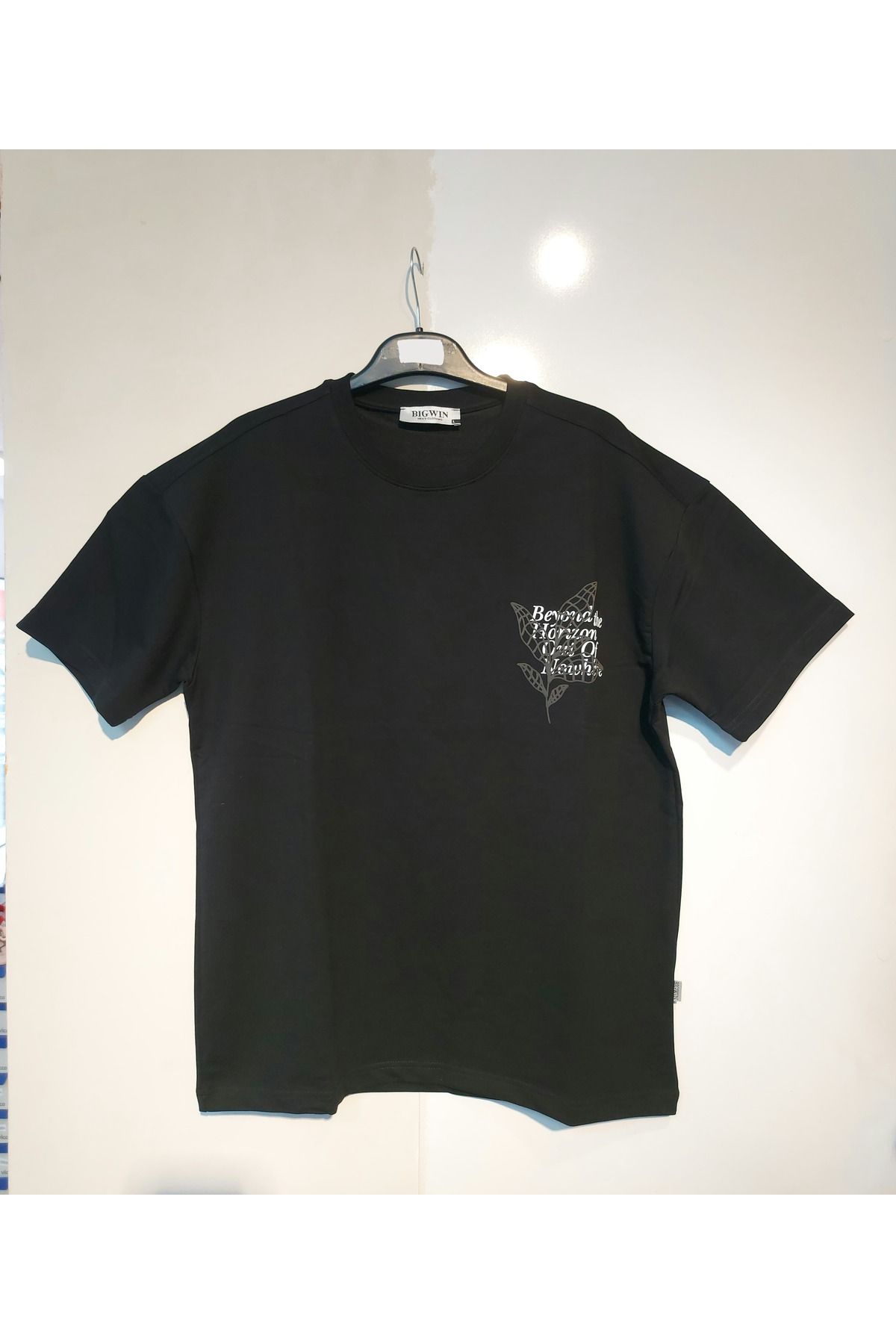 FARKETMEZ Siyah Baskılı Oversize %100 Pamuk T-Shirt