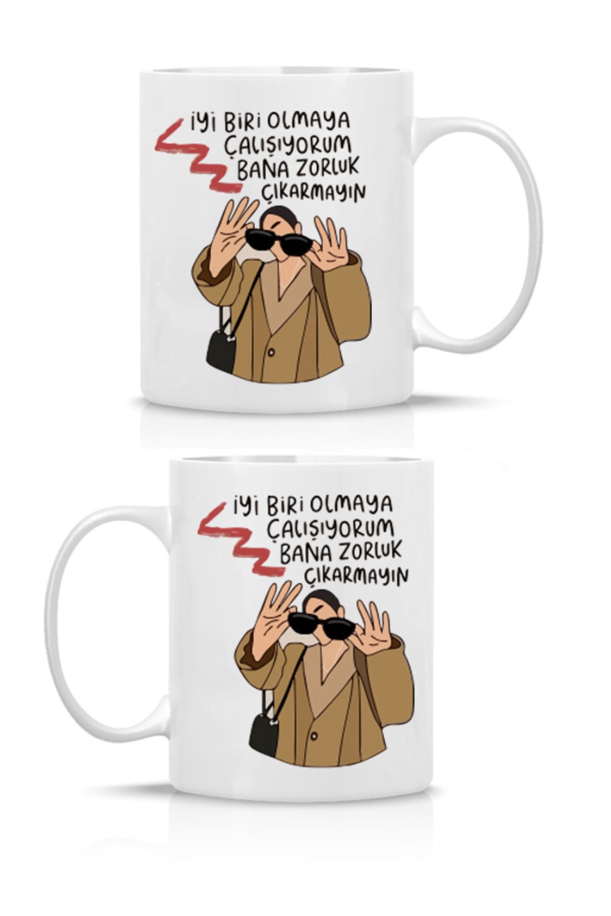 BİBANAPROMOSYON iyi biri olmaya çalışıyorum zorluk çıkarmayın özel tasarım kupa bardak