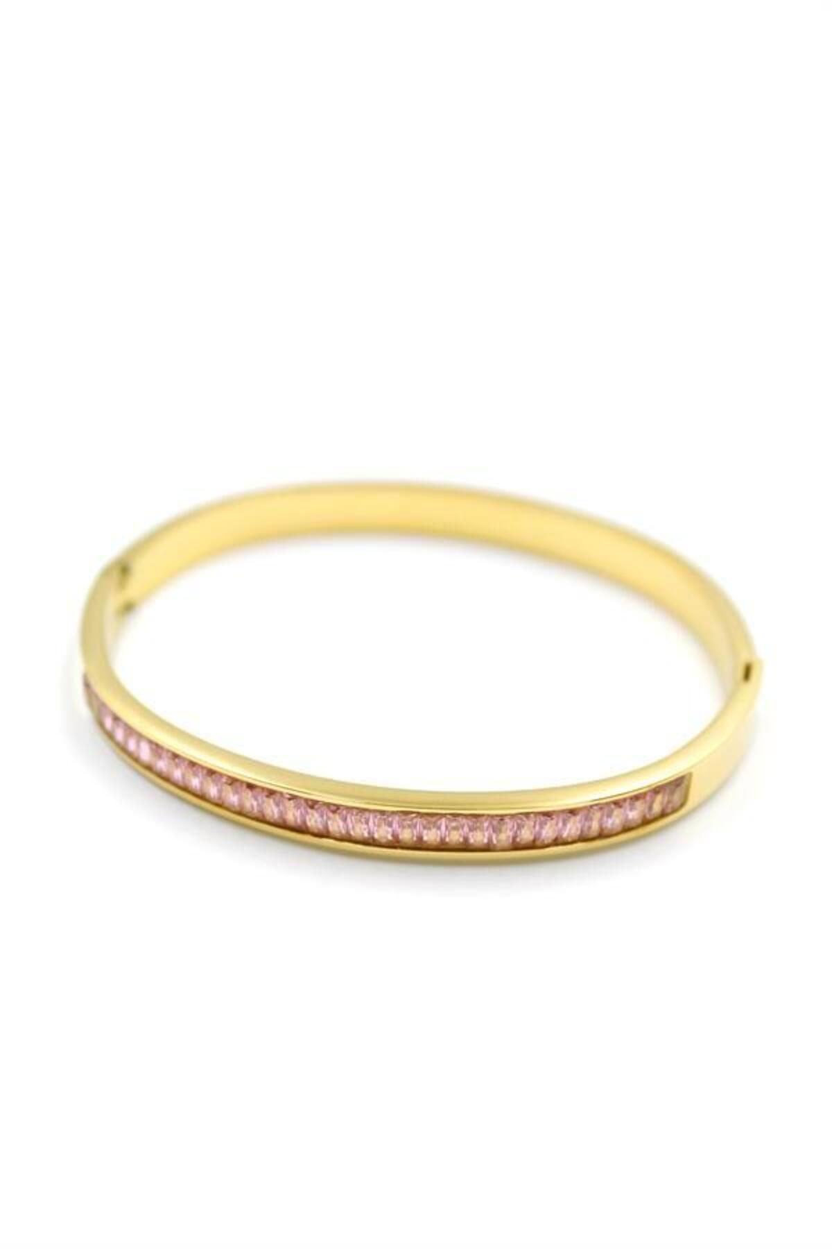 MR RZN STORE Baget Taşlı Bilezik - Pembe