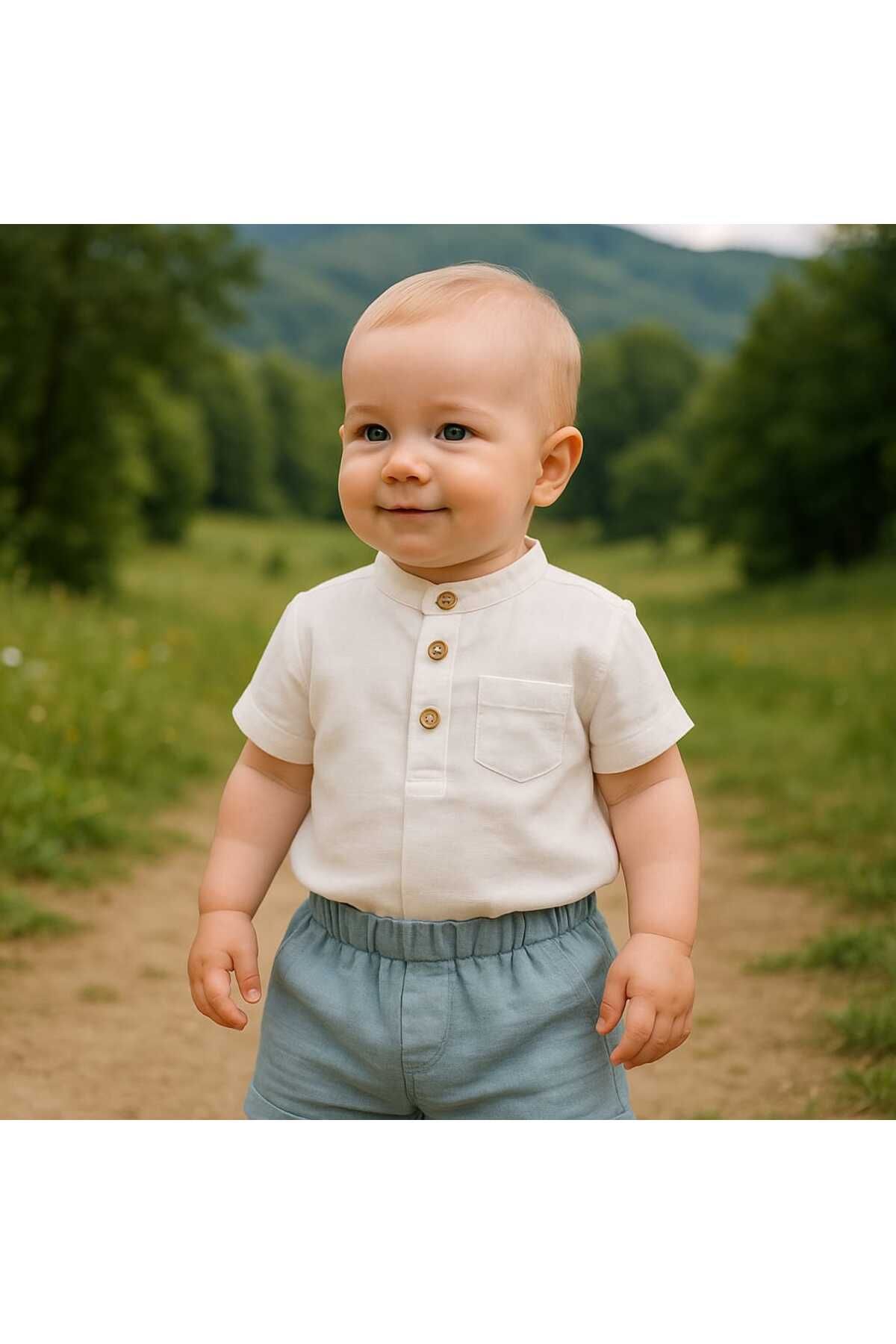 Lino Baby MÜSLİN ŞORTLU İKİLİ TAKIM