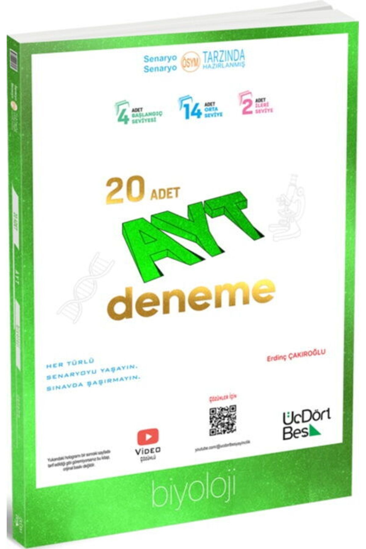 Üç Dört Beş Yayıncılık ÜçDörtBeş Yayınları AYT Biyoloji 20 Deneme