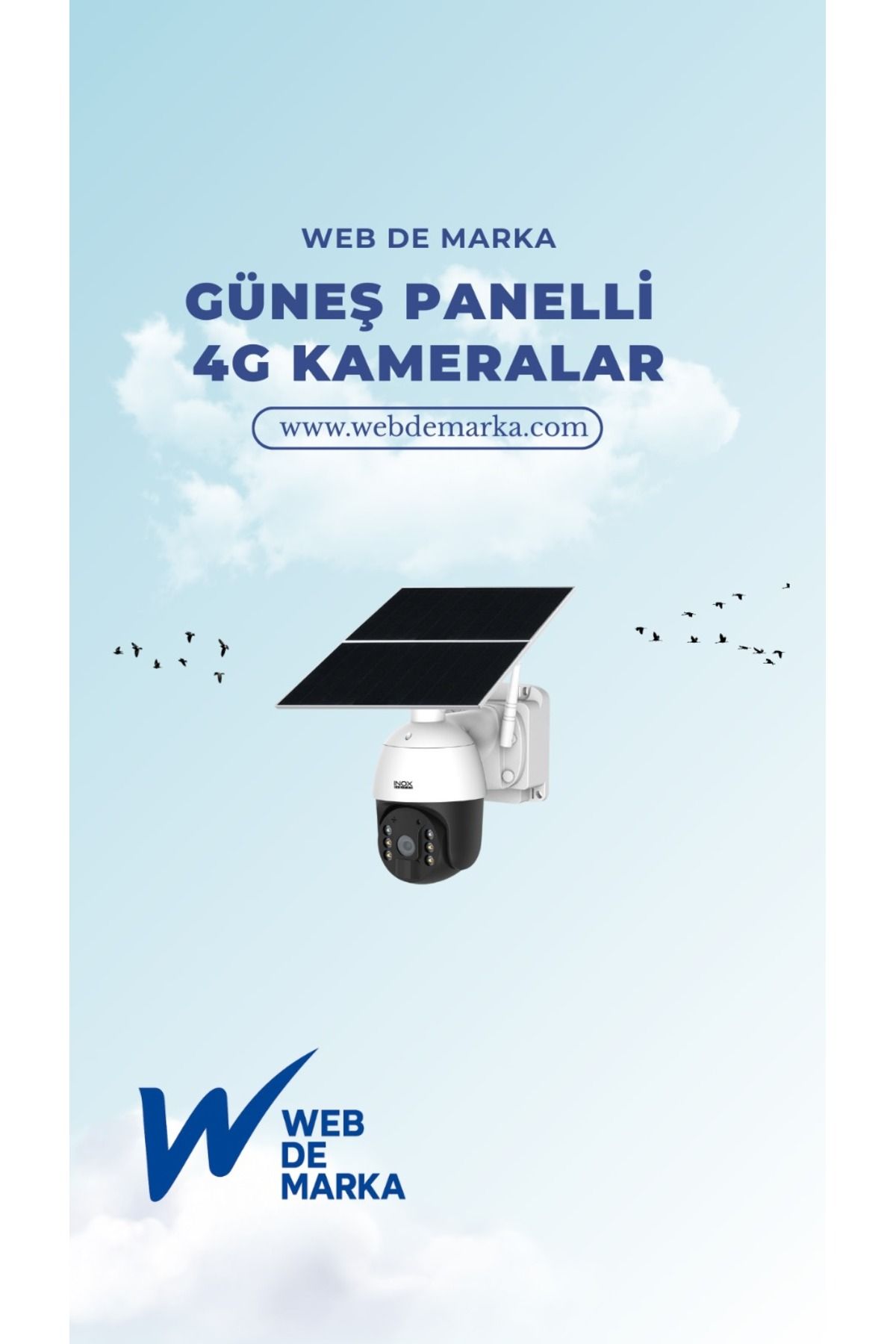 inox -213 4G (7/24 SÜREKLİ KAYIT) SOLAR PANELLİ PTZ KAMERA