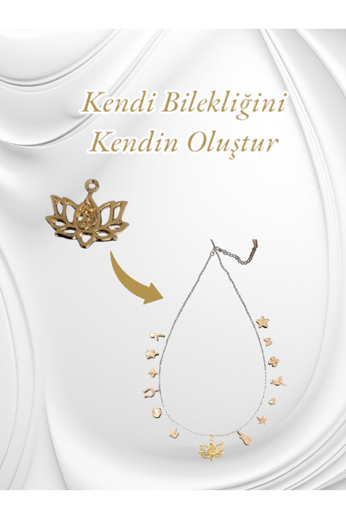 Accessories Kendi Bilekliğini Kendin Oluştur - Lotus Boncuk