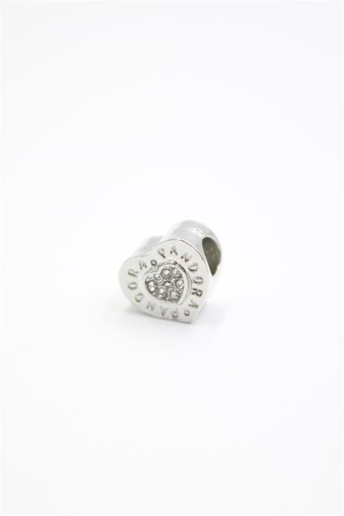 MR RZN STORE Pn Bileklik Kalp Charm - Gümüş
