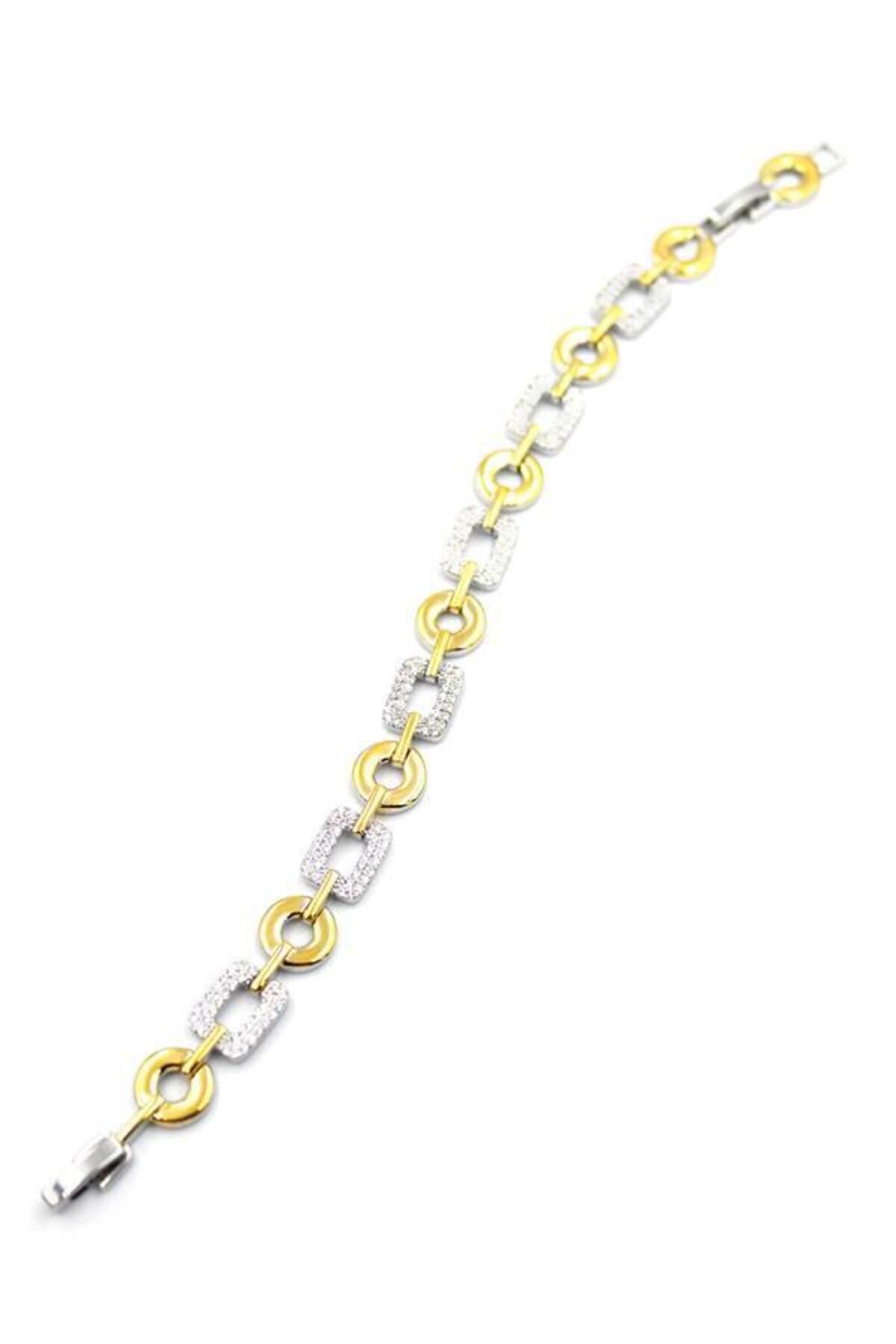 MR RZN STORE Zirkon Taşlı Bileklik - Gümüş