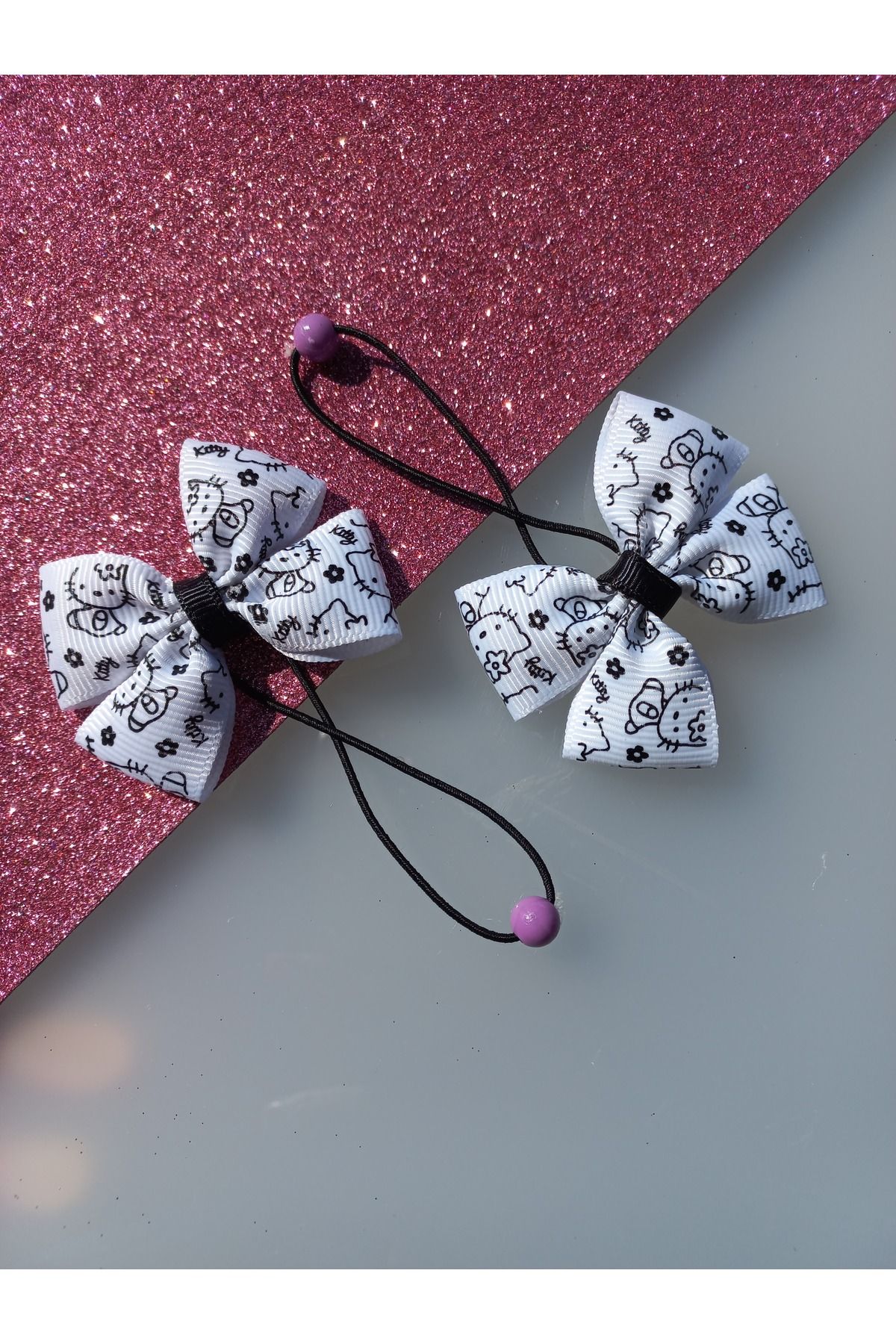 clapsbijuteri Hello Kitty Lastikli Toka Okul Tokası Bayram Tokası