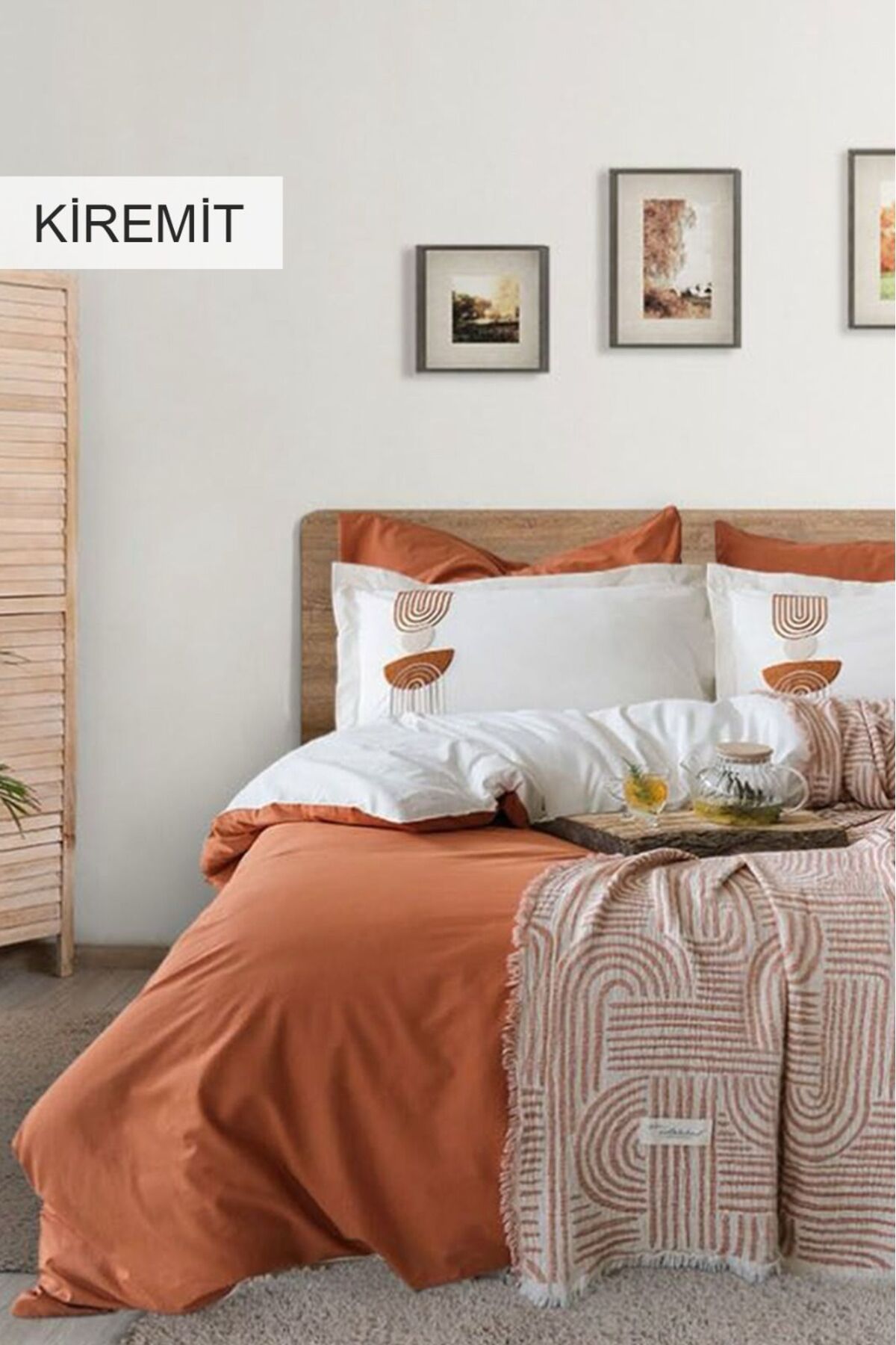İyi Geceler İstanbul Babil %100 Pamuklu Natural Çift Kişilik Nevresimli Müslin Pike Takımı 7 Parça