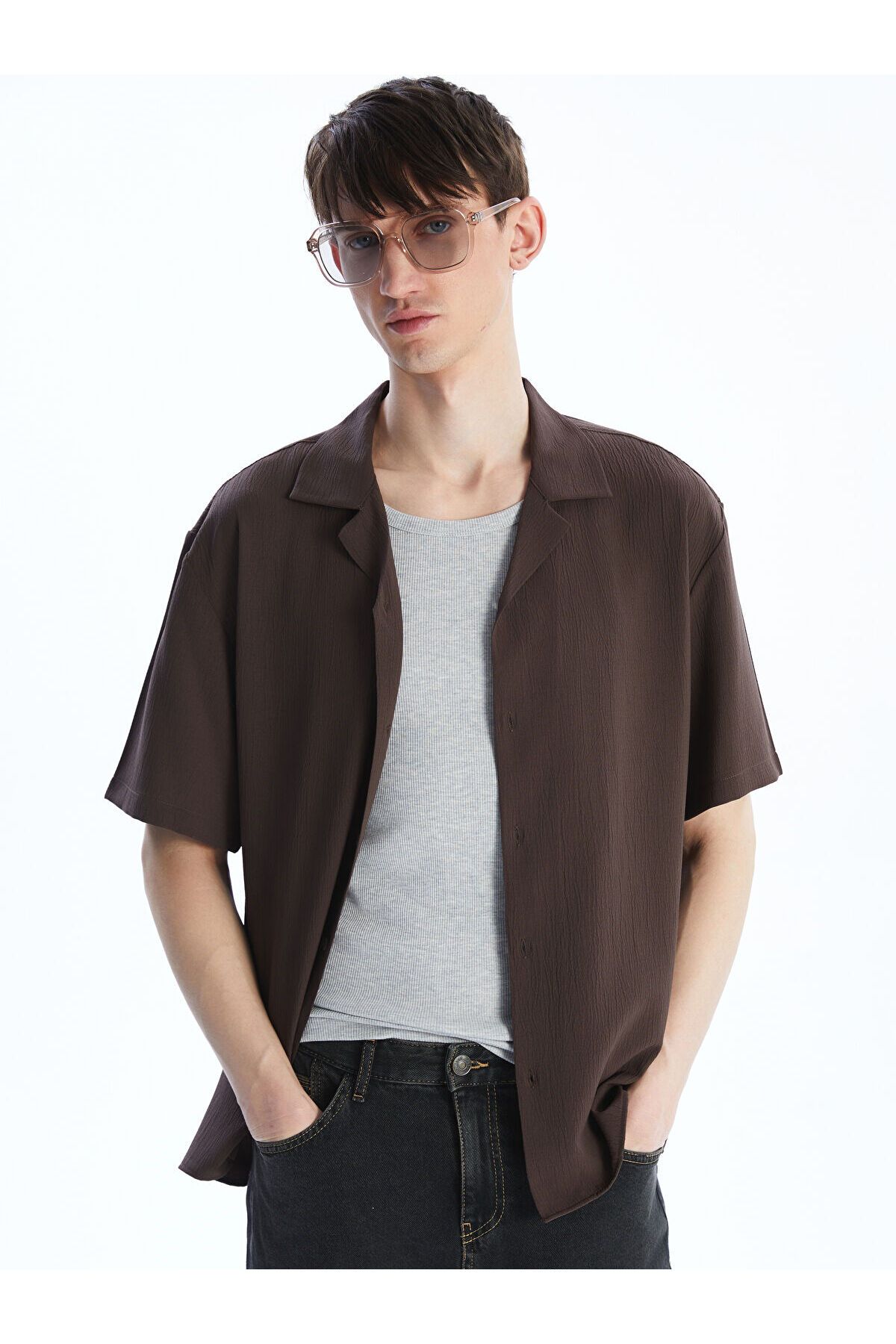 LC Waikiki Regular Fit Kısa Kollu Erkek Gömlek